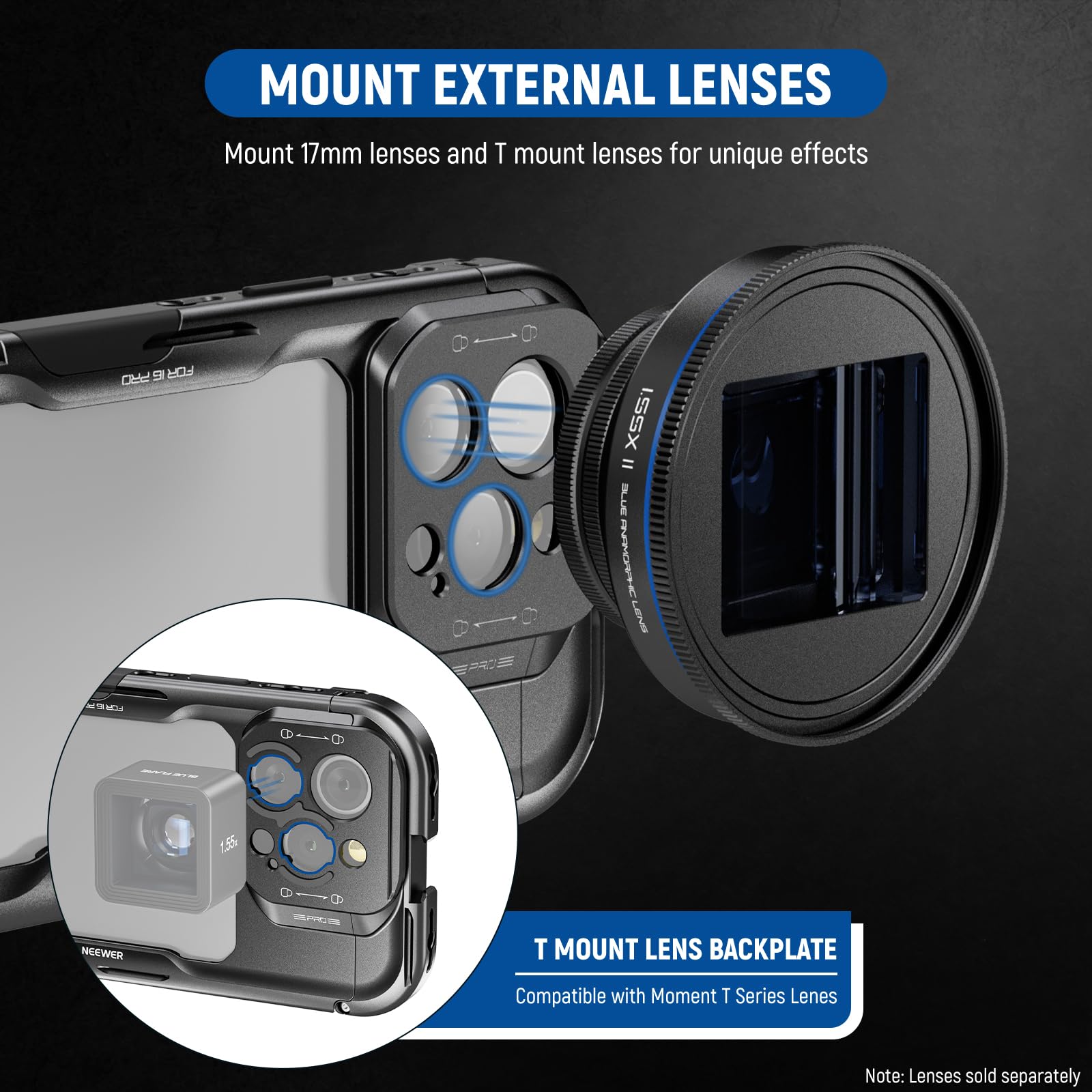 Foto 4 | Estabilizador De Teléfono Neewer 16 Pro Cage Video Rig Para Iphone 16 Pro - Venta Internacional.
