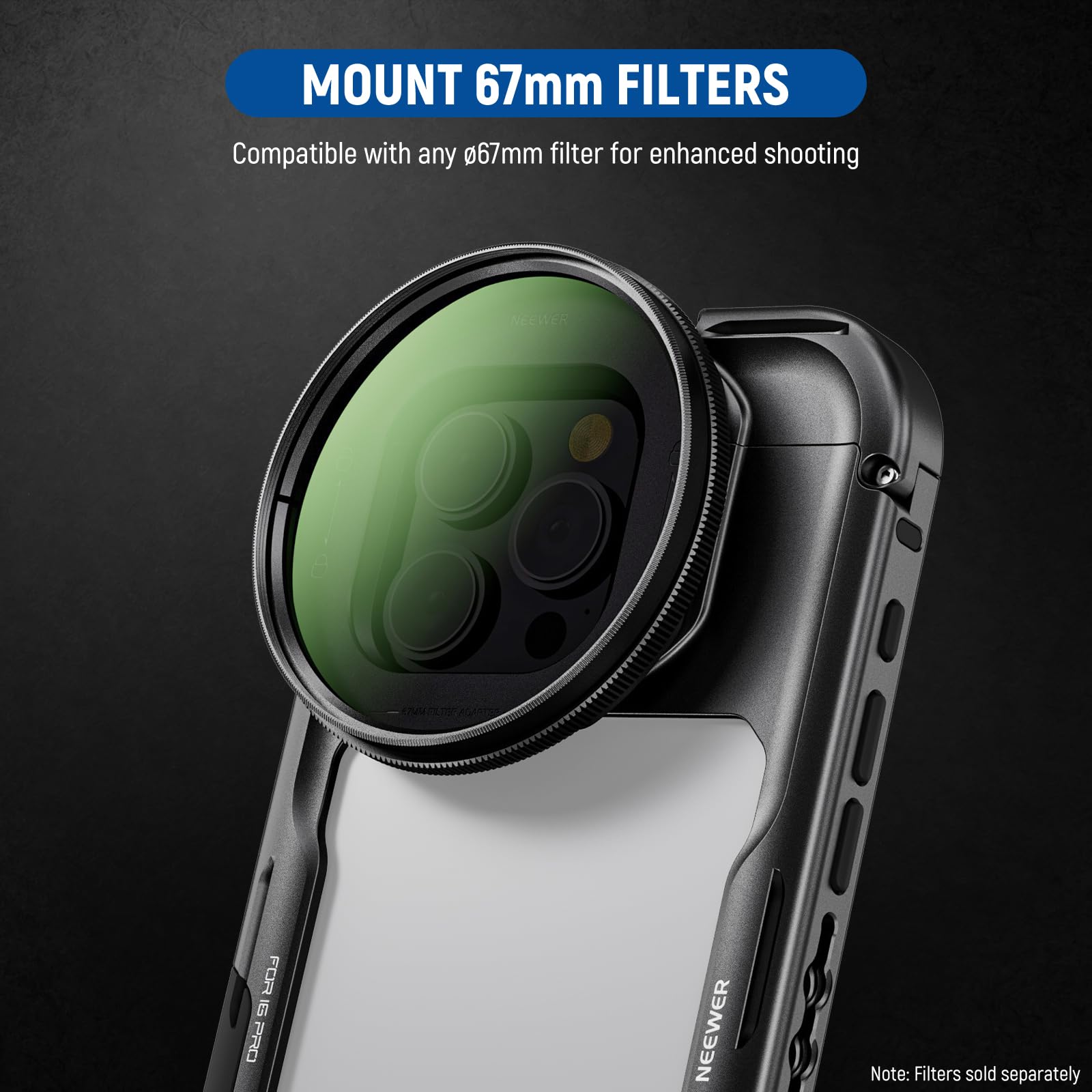 Foto 6 pulgar | Estabilizador De Teléfono Neewer 16 Pro Cage Video Rig Para Iphone 16 Pro - Venta Internacional.