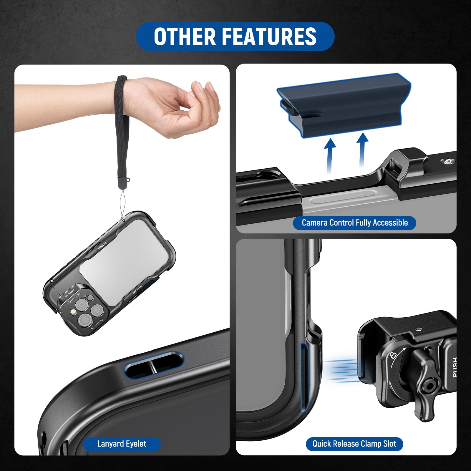 Foto 7 pulgar | Estabilizador De Teléfono Neewer 16 Pro Cage Video Rig Para Iphone 16 Pro - Venta Internacional.