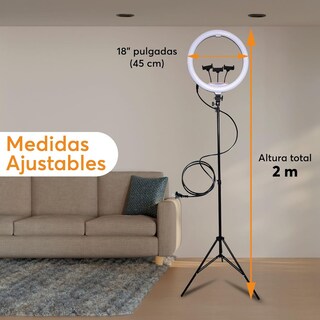 Foto 3 | Aro De Luz Archy 18'' Con Tripie 2m Para Celular Y Cámara Selfie Luz Led Regulable Profesional