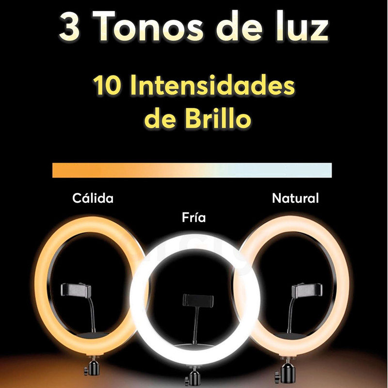 Foto 5 | Aro De Luz Archy 18'' Con Tripie 2m Para Celular Y Cámara Selfie Luz Led Regulable Profesional