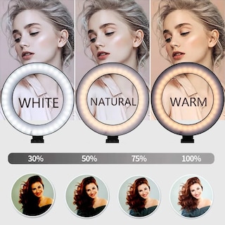 Foto 3 | Aro De Luz Led De 8 Pulgadas (20cm) Con Trípie, Luz Para Maquillaje O Selfie, 3 Modos De Luz