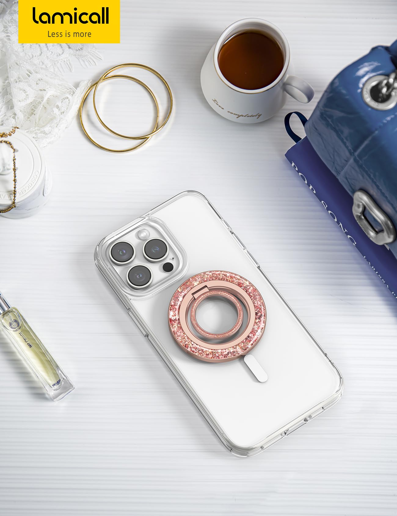Foto 7 | Soporte Para Anillo De Teléfono Lamicall Magnetic Twinkle Para Iphone - Venta Internacional.