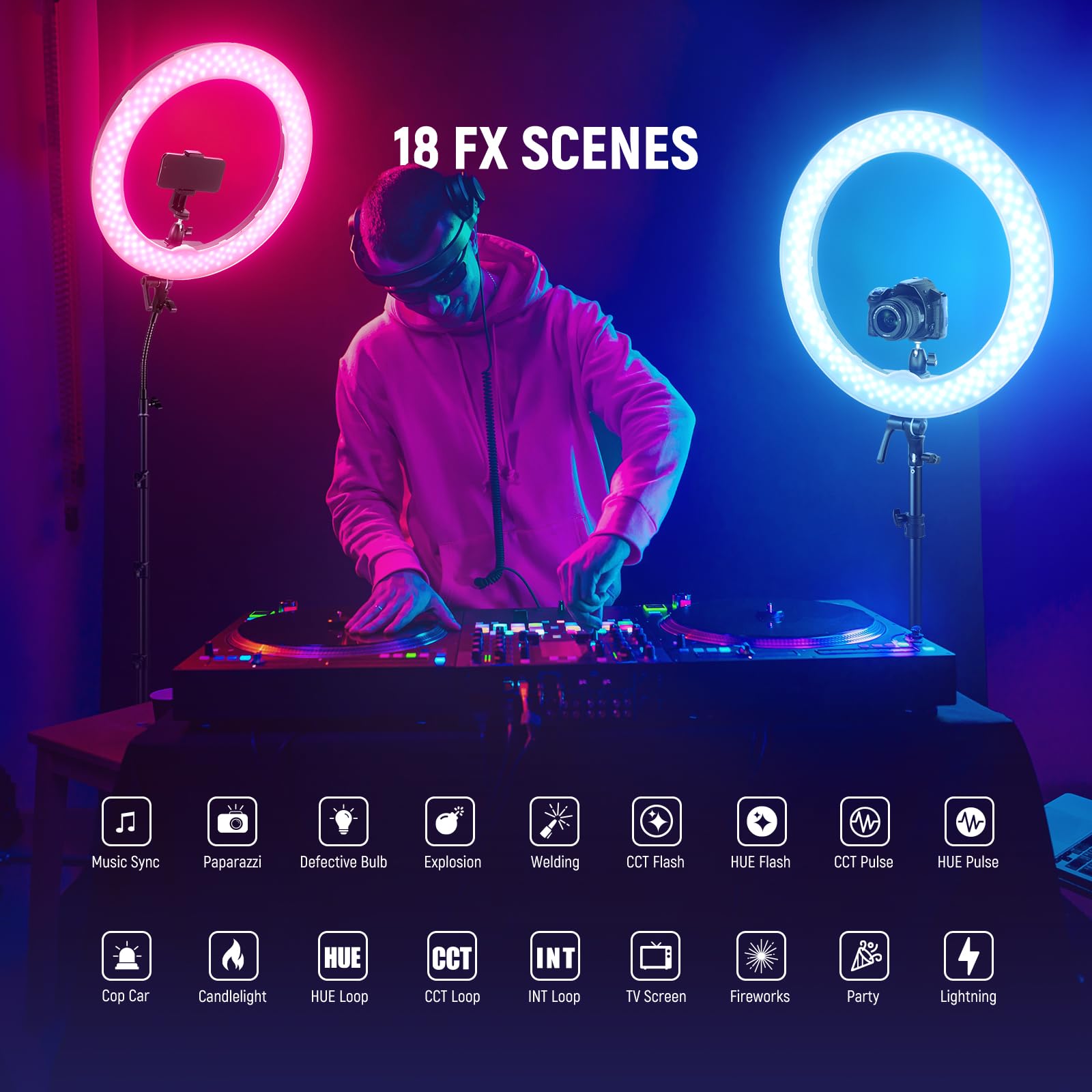 Foto 5 pulgar | Anillo De Luz Led Neewer Rgb18 Ii De 18 Pulgadas Con Soporte Para Trípode - Venta Internacional.