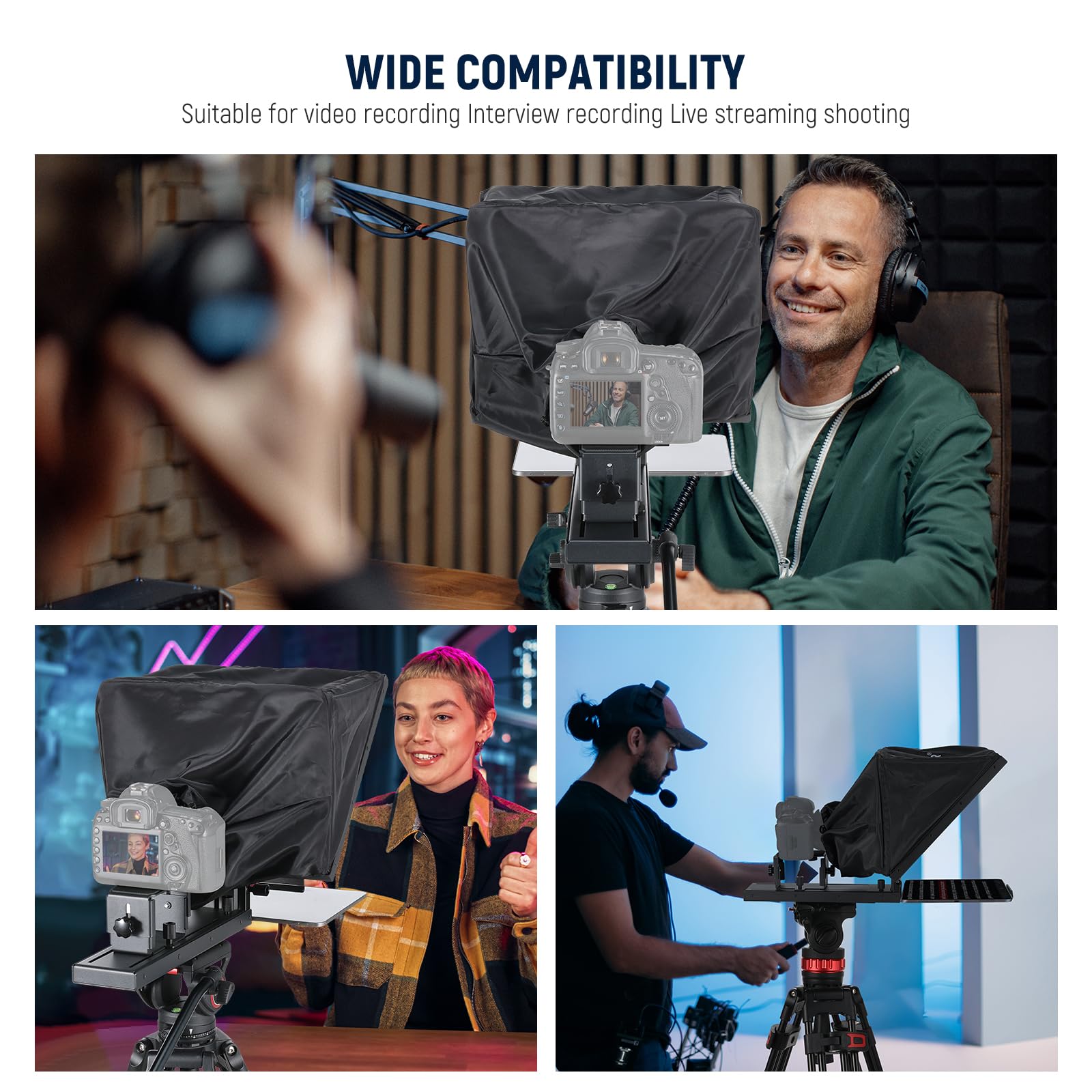 Foto 2 | Teleprompter Neewer Basics X16b, Aleación De Aluminio, Elevable De 16 Pulgadas - Venta Internacional.