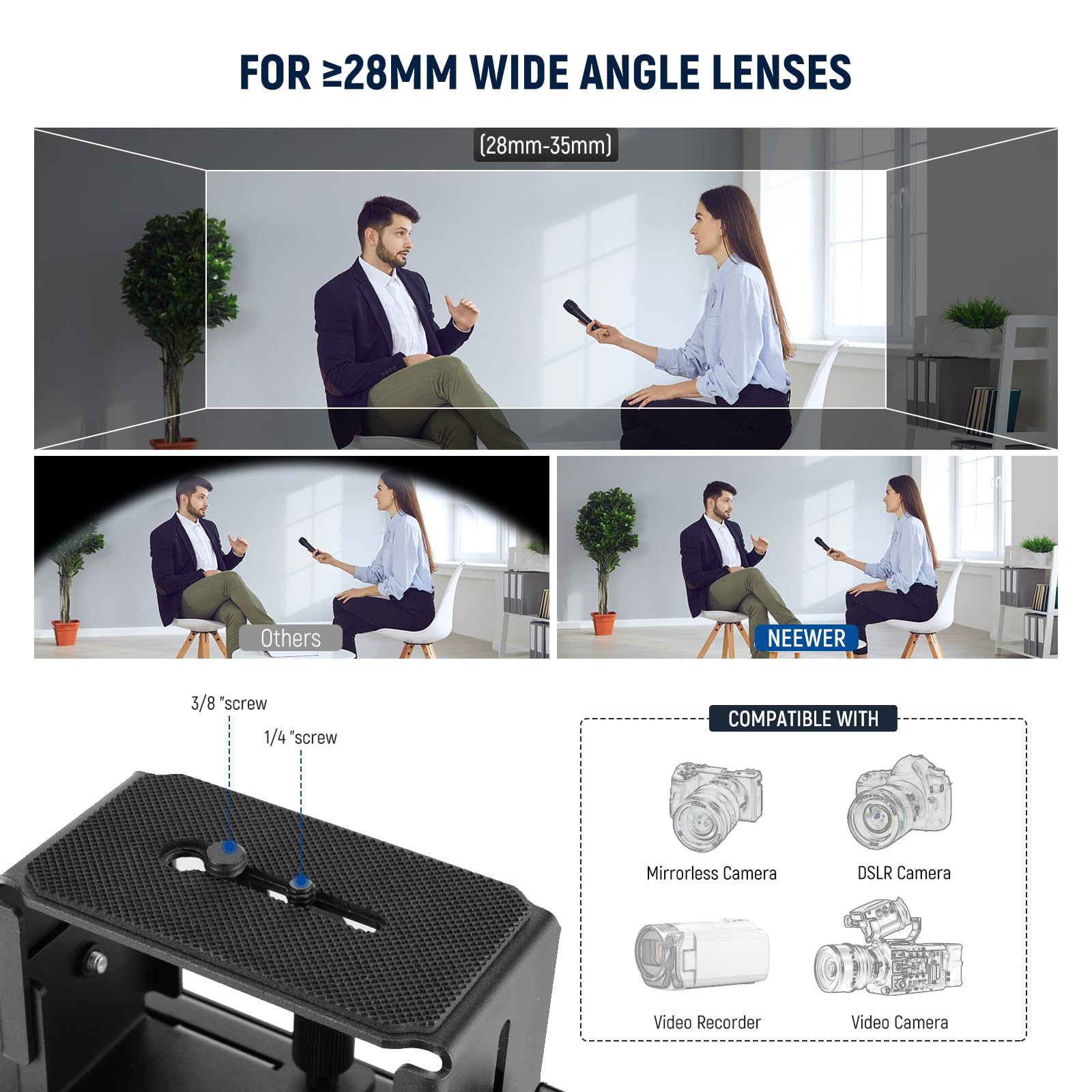 Foto 5 | Teleprompter Neewer Basics X16b, Aleación De Aluminio, Elevable De 16 Pulgadas - Venta Internacional.