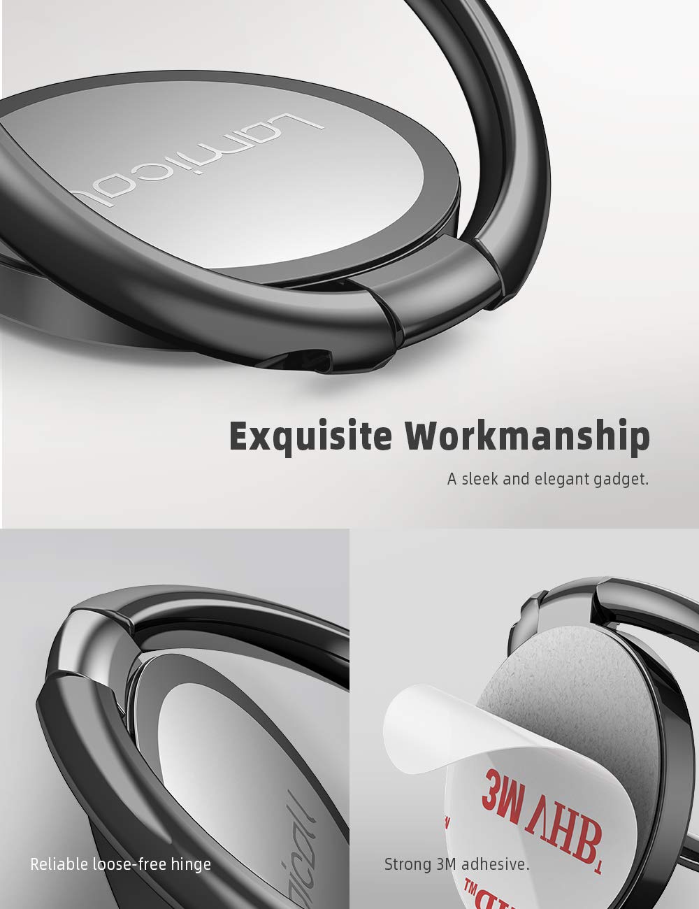 Foto 7 pulgar | Soporte Para Anillo De Teléfono, Superficie Mate Lamicall - Venta Internacional.
