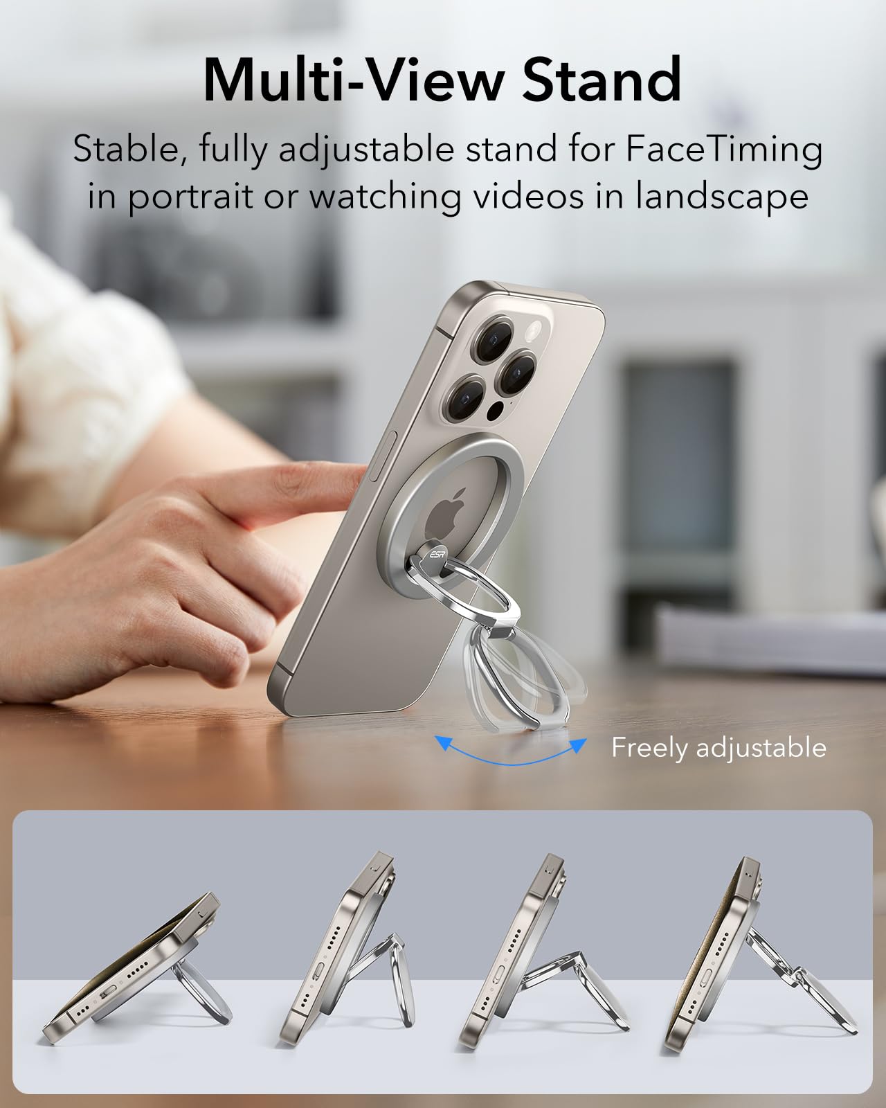 Foto 5 pulgar | Soporte De Anillo Esr Magnético Para Teléfono Con Soporte Para Iphone S25 - Venta Internacional.