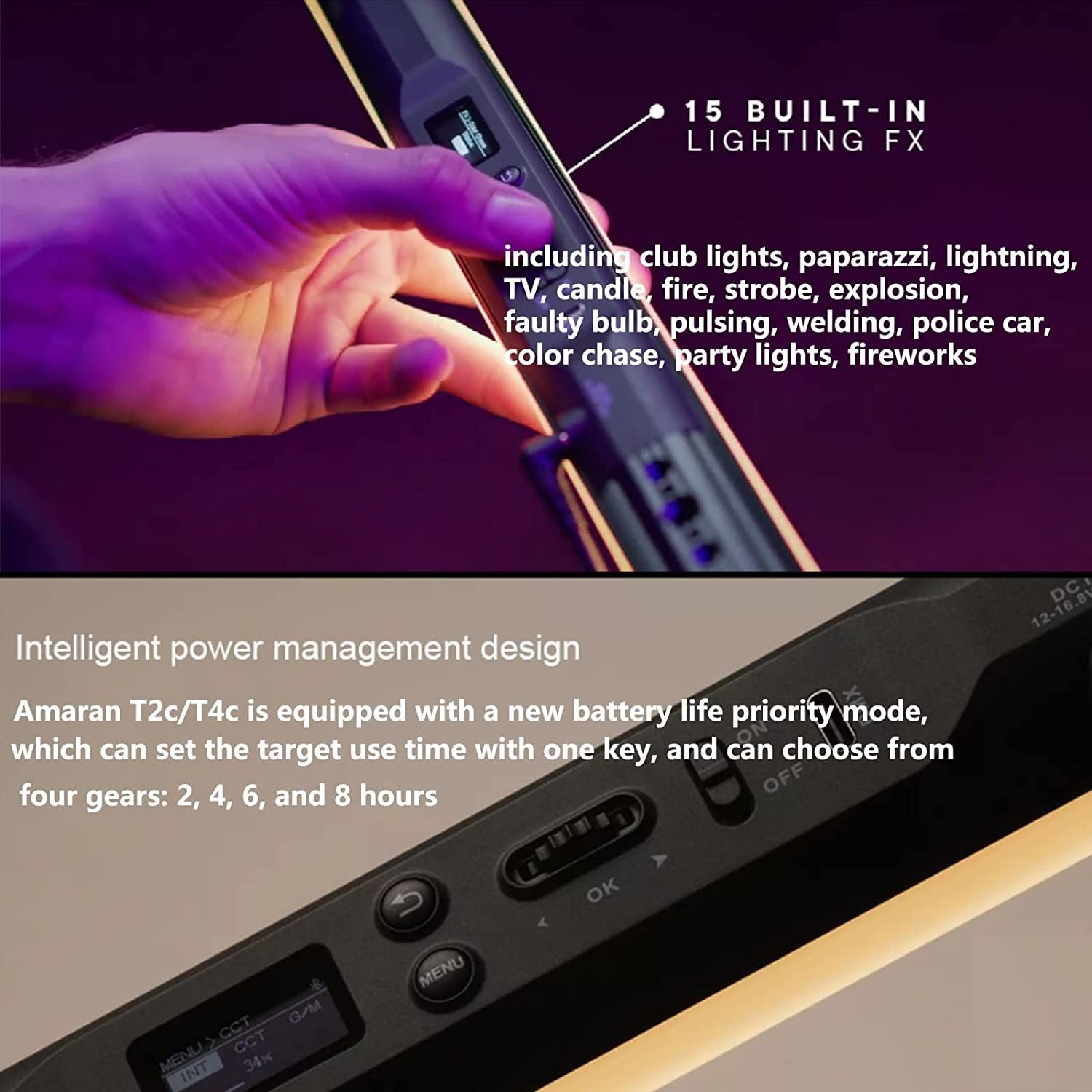 Foto 7 | Tubo De Luz Led Aputure Amaran T4c Rgbww 40 W 2500 K-7500 K 120 Cm - Venta Internacional.