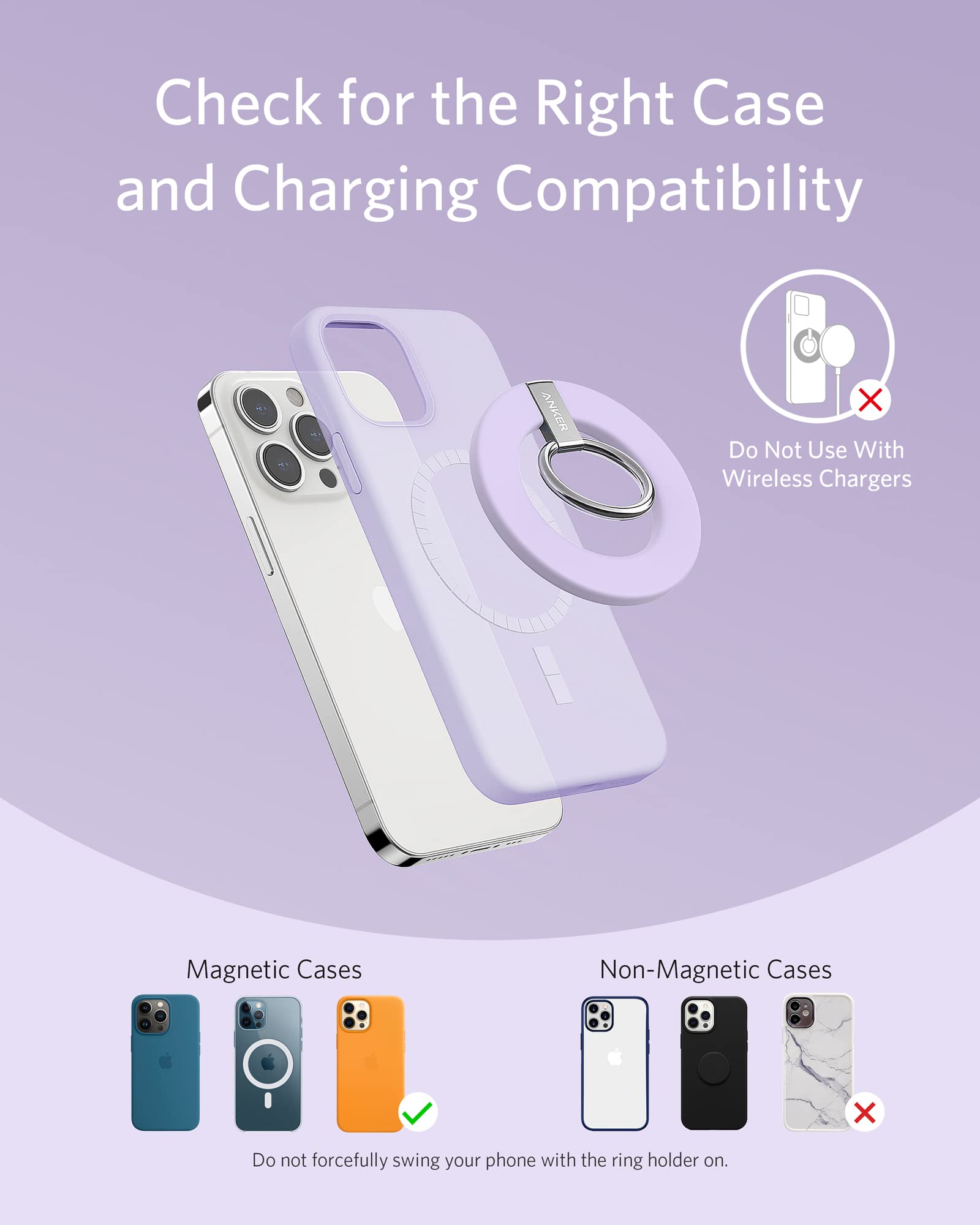 Foto 6 | Soporte De Anillo Phone Grip Anker Maggo 610 Para Iphone Serie 13/12 - Venta Internacional.