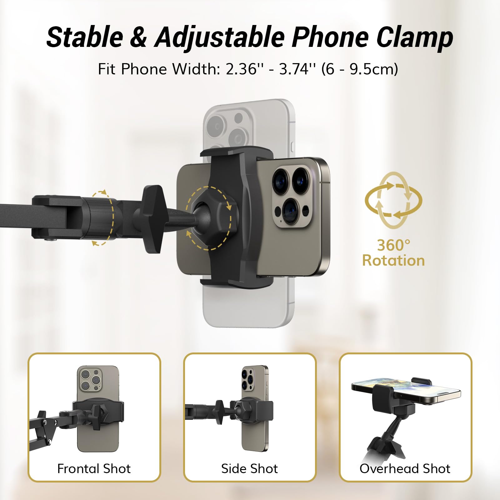 Foto 7 pulgar | Lámpara Tipo Anillo Tonor Trl-20 Pro De 10 Pulgadas Con Brazo Y Soporte Para Teléfono - Venta Internacional.