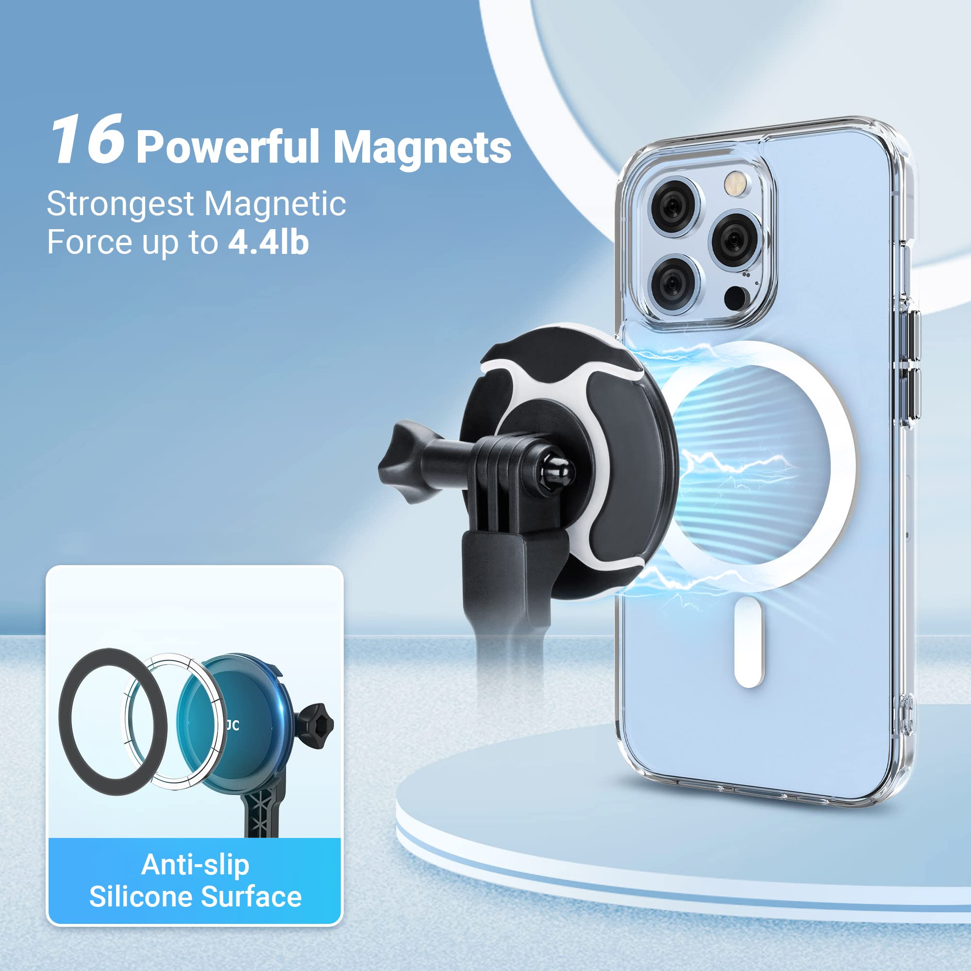 Foto 4 pulgar | Soporte De Teléfono Y Escritorio Jjc Strong Magnético Con Magsafe Para Iphone - Venta Internacional.