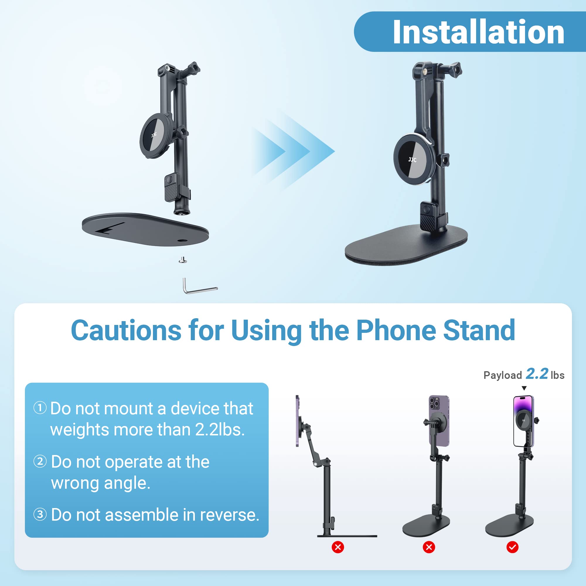 Foto 7 | Soporte De Teléfono Y Escritorio Jjc Strong Magnético Con Magsafe Para Iphone - Venta Internacional.