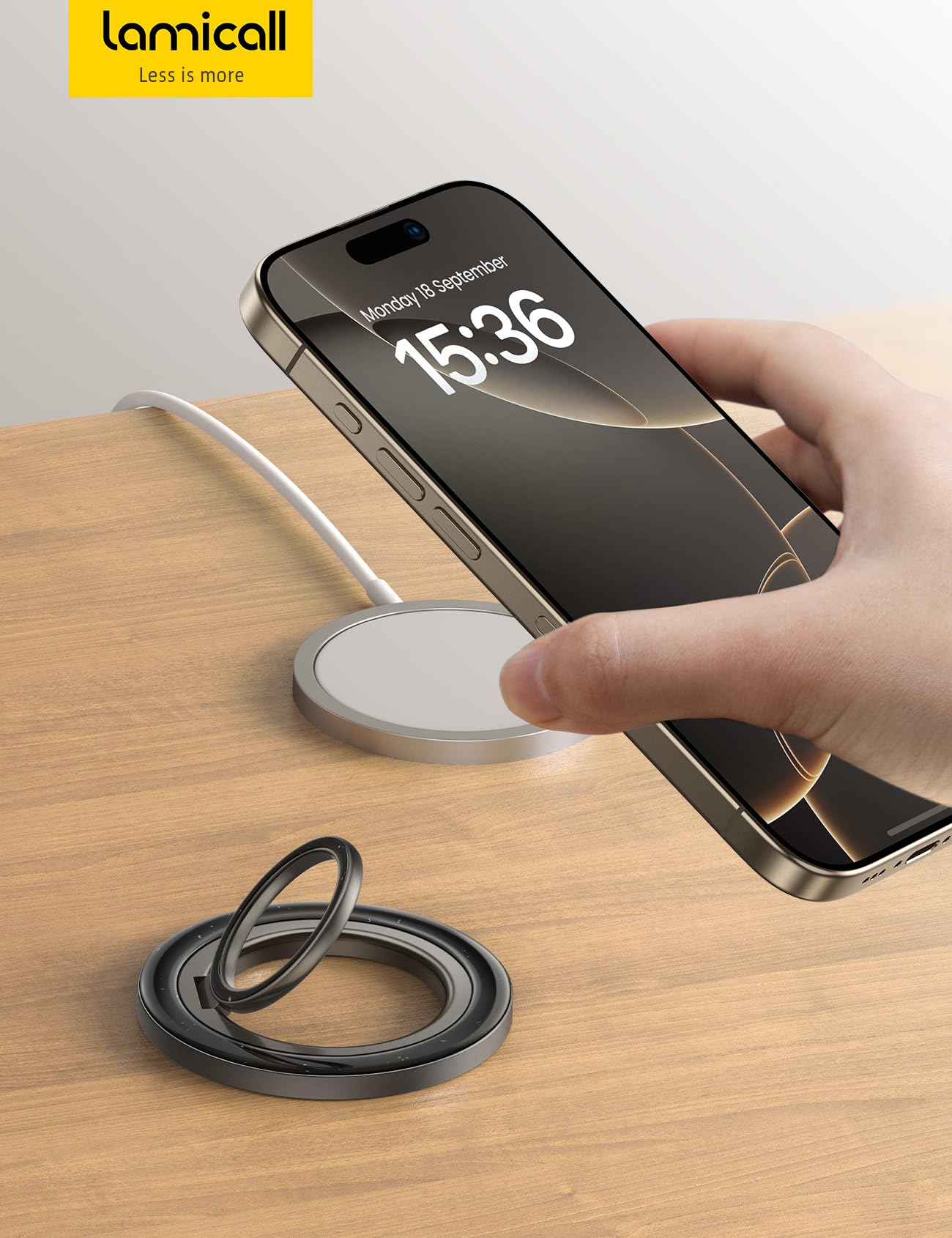 Foto 8 pulgar | Anillo De Teléfono Magnético Lamicall Para Iphone Magsafe - Venta Internacional.