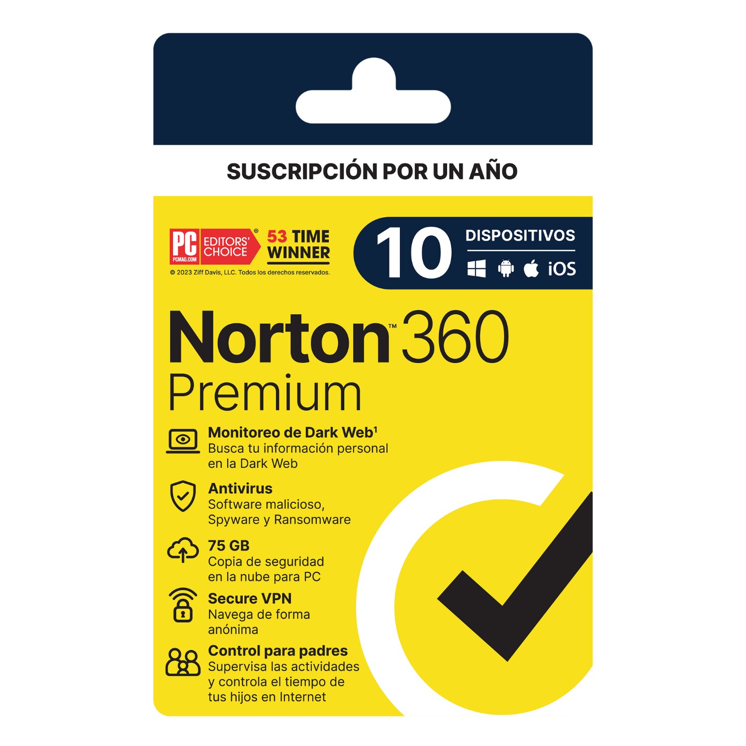 Antivirus Norton 360 Premium 10 Dispositivos 1 Año Vpn Ilimitado $1,839