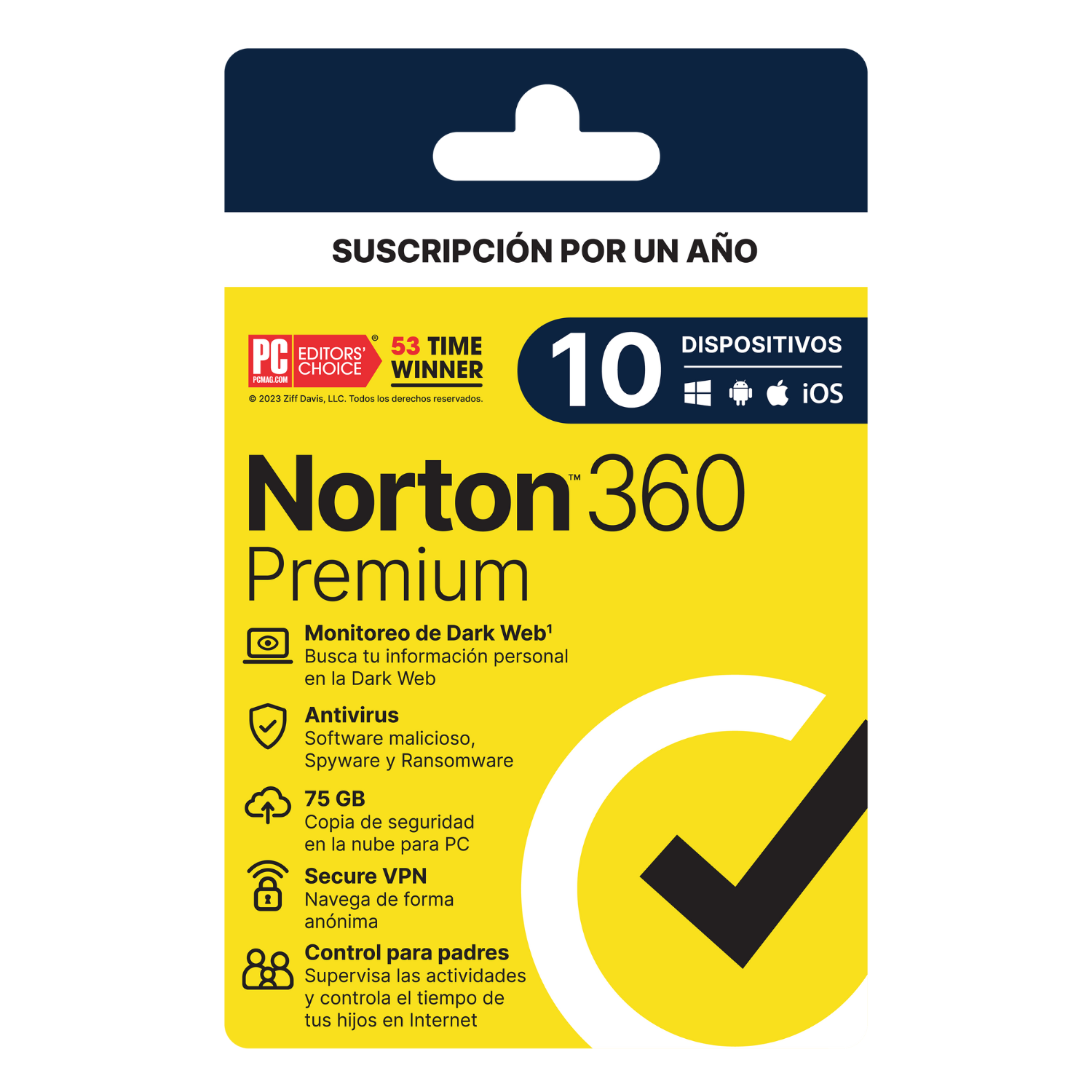 Antivirus Norton 360 Premium 10 Dispositivos 1 Año Vpn Ilimitado