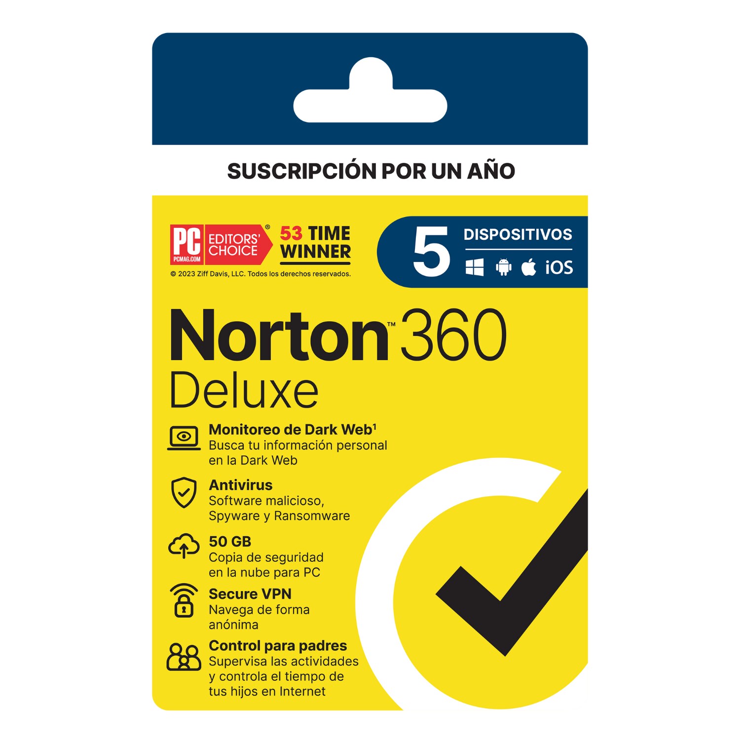 Antivirus Norton 360 Deluxe 50gb 1 5 Dispositivos 1 Año $1,719
