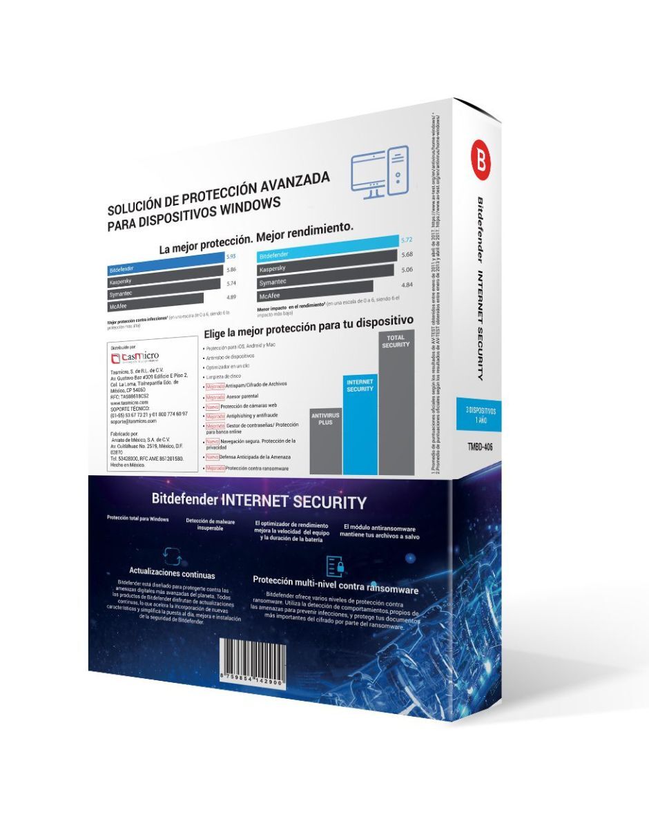 Foto 2 | Bitdefender Intenet Security Para 3 Usuarios Pc