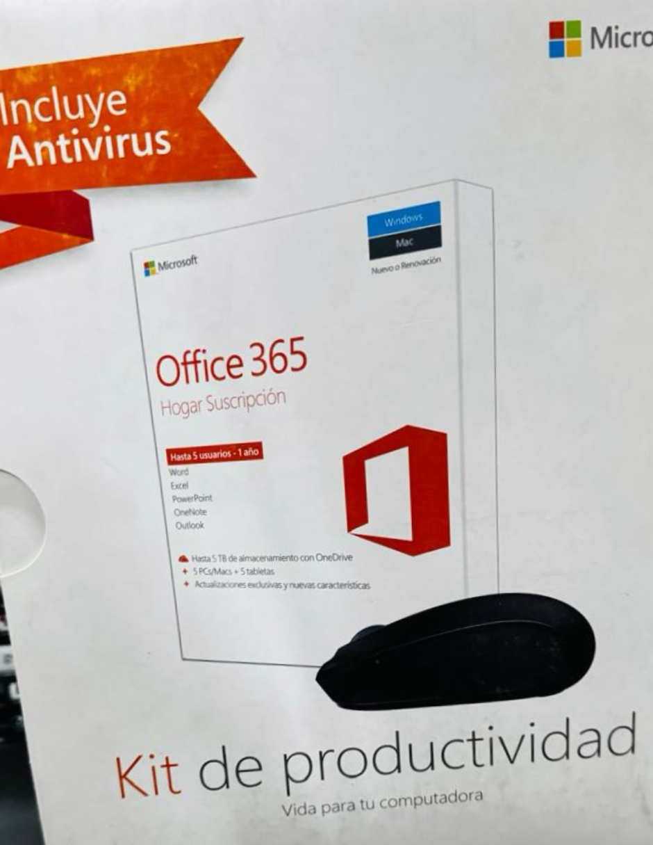 Foto 3 pulgar | Kit De Productividad Office 365 Licencia, Antivirus Y Mouse 1850 Negro