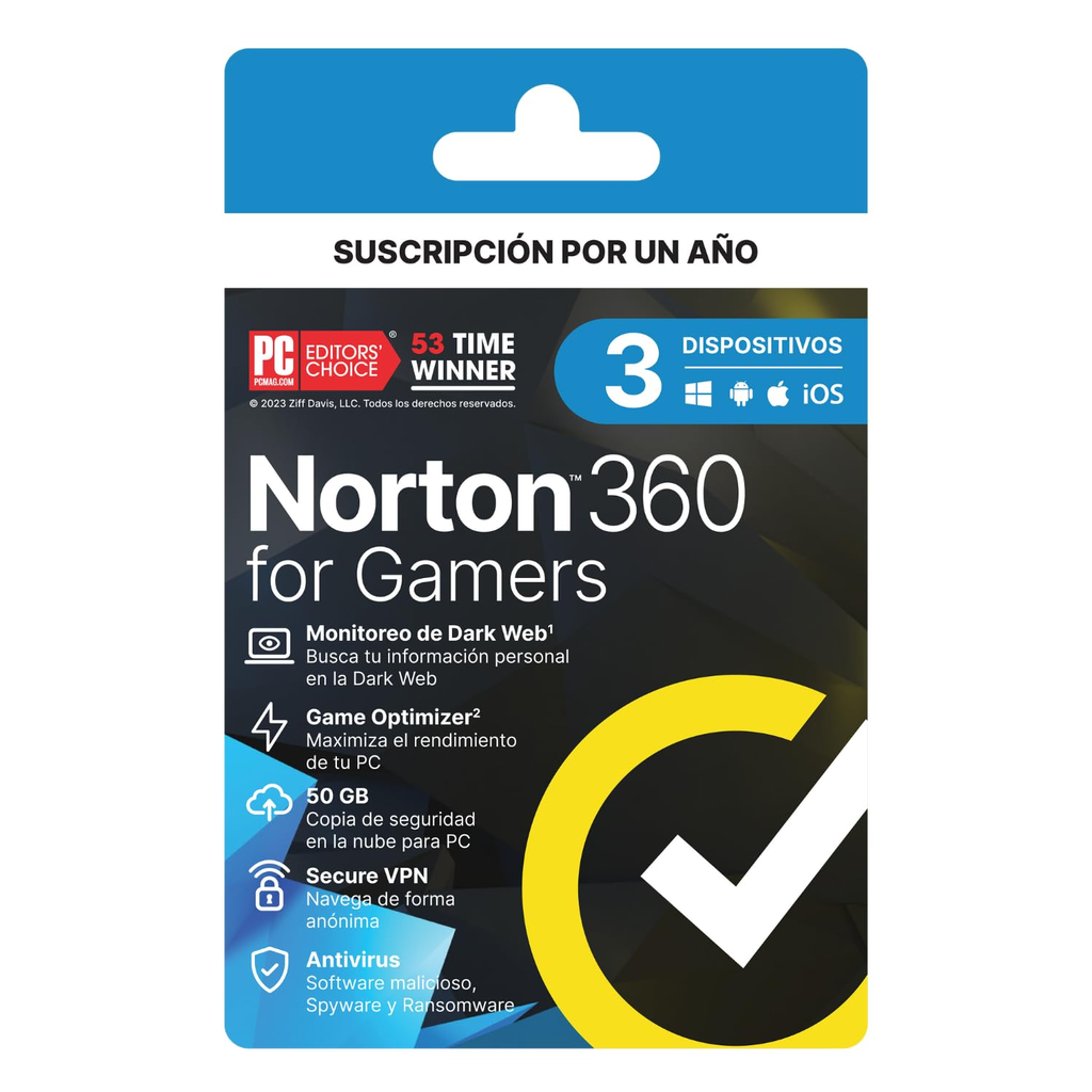 Licencia Antivirus Norton 360 For Gamers Personal 3 Dispositivos