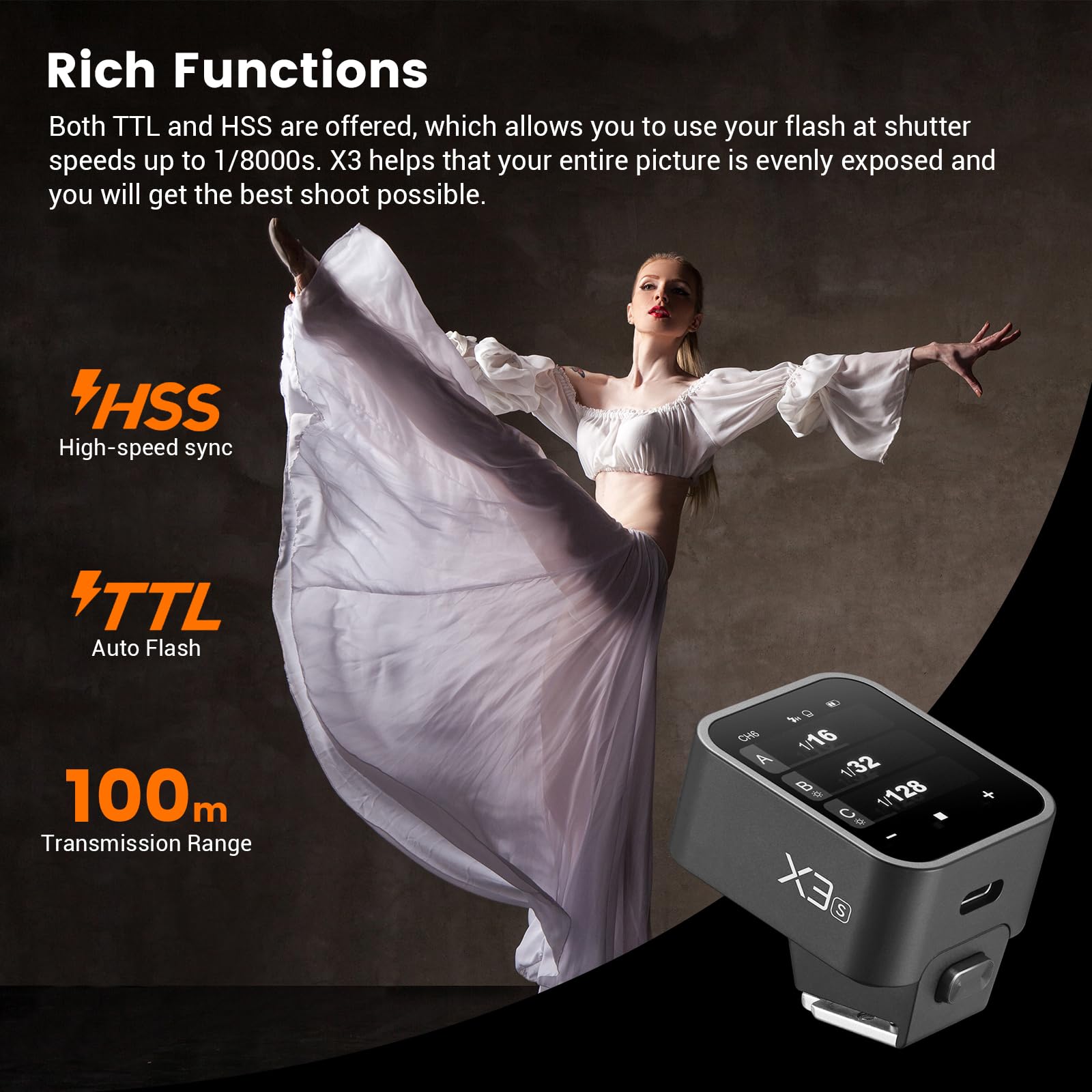 Foto 2 | Disparador De Flash Inalámbrico Godox X3s X3-s Ttl Para Cámara Sony - Venta Internacional.