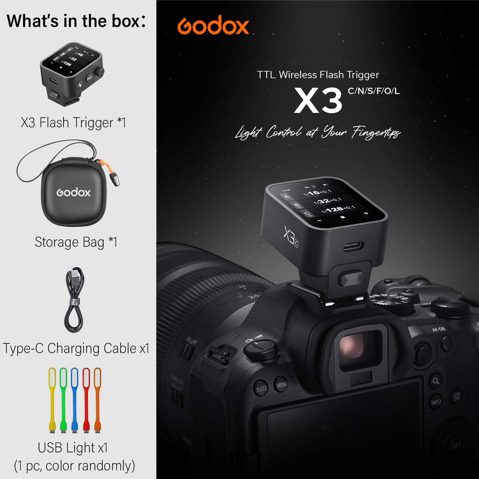 Foto 3 pulgar | Disparador De Flash Godox X3 X3s Para Sony Con Pantalla Táctil Y Funda - Venta Internacional.