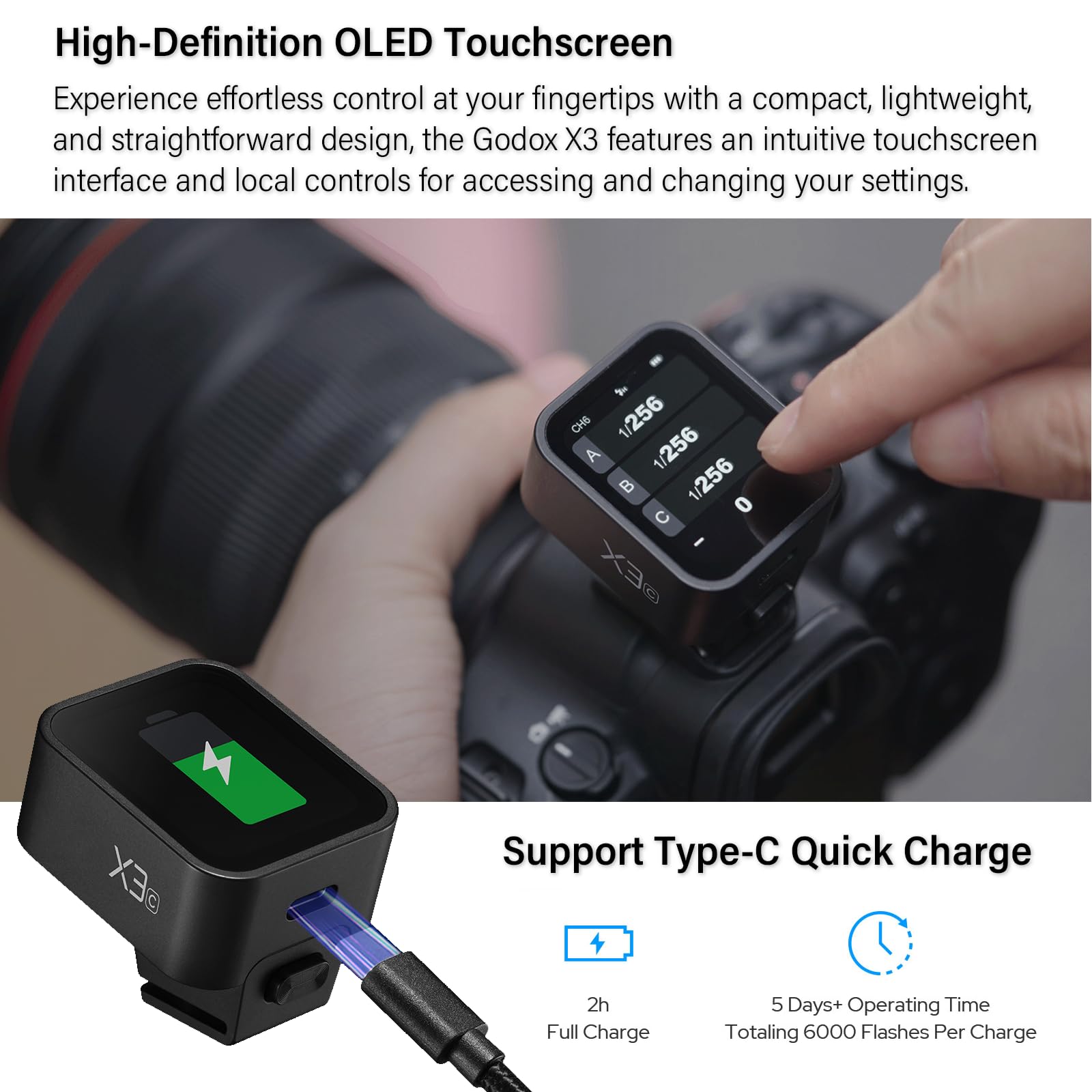 Foto 4 pulgar | Disparador De Flash Godox X3 X3s Para Sony Con Pantalla Táctil Y Funda - Venta Internacional.
