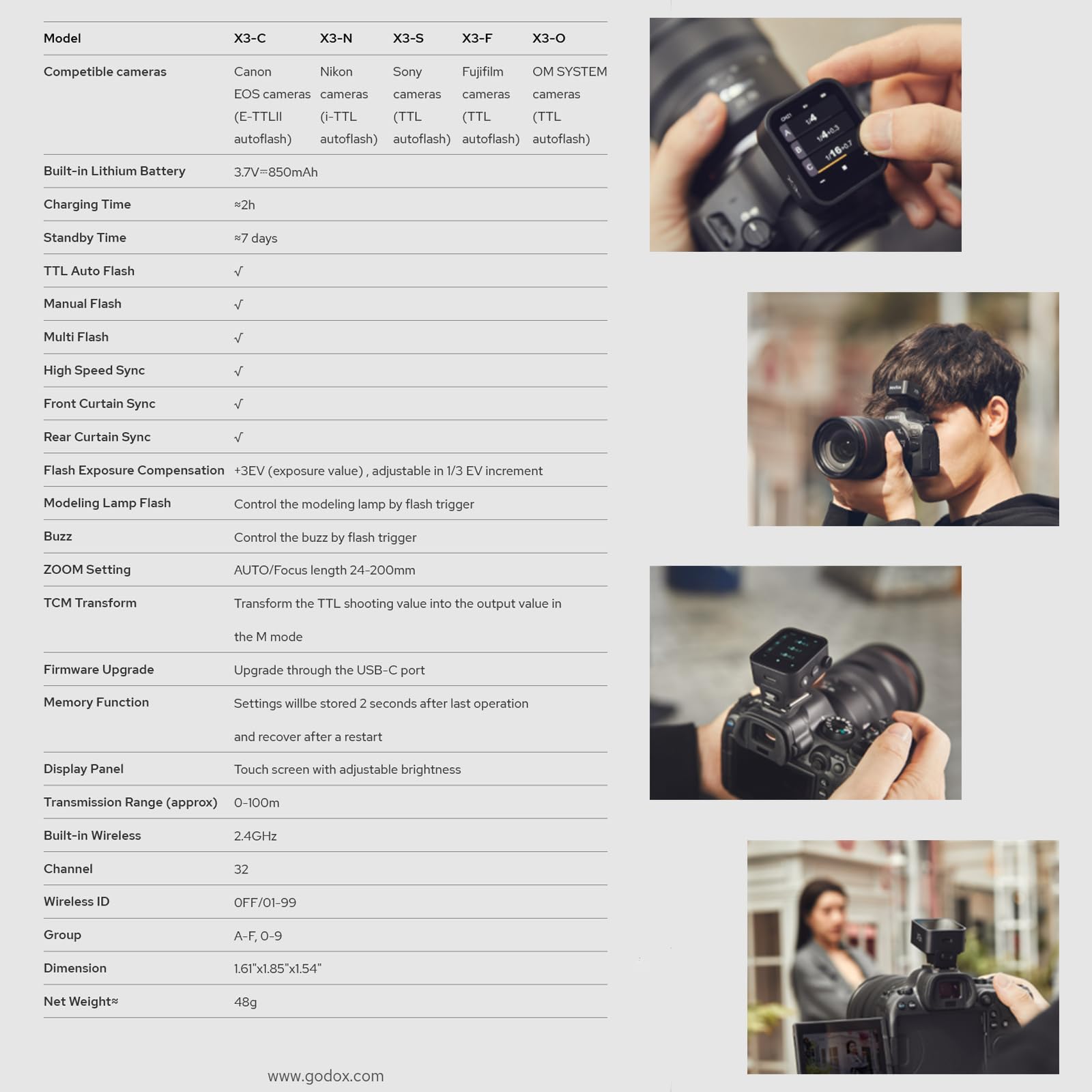 Foto 6 | Disparador De Flash Godox X3 X3s Para Sony Con Pantalla Táctil Y Funda - Venta Internacional.