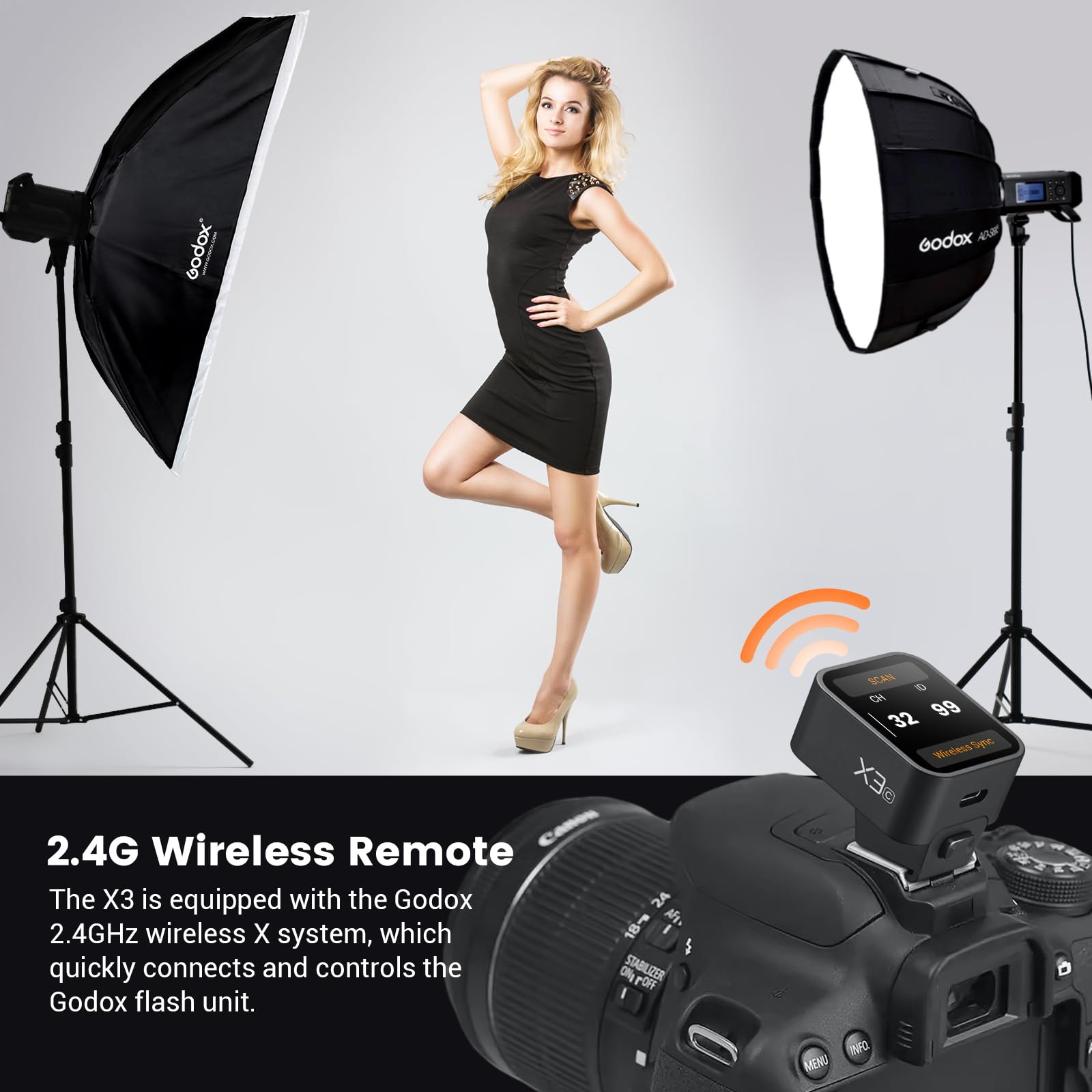 Foto 8 pulgar | Disparador De Flash Inalámbrico Godox X3c X3-c Ttl Para Cámara Canon - Venta Internacional.