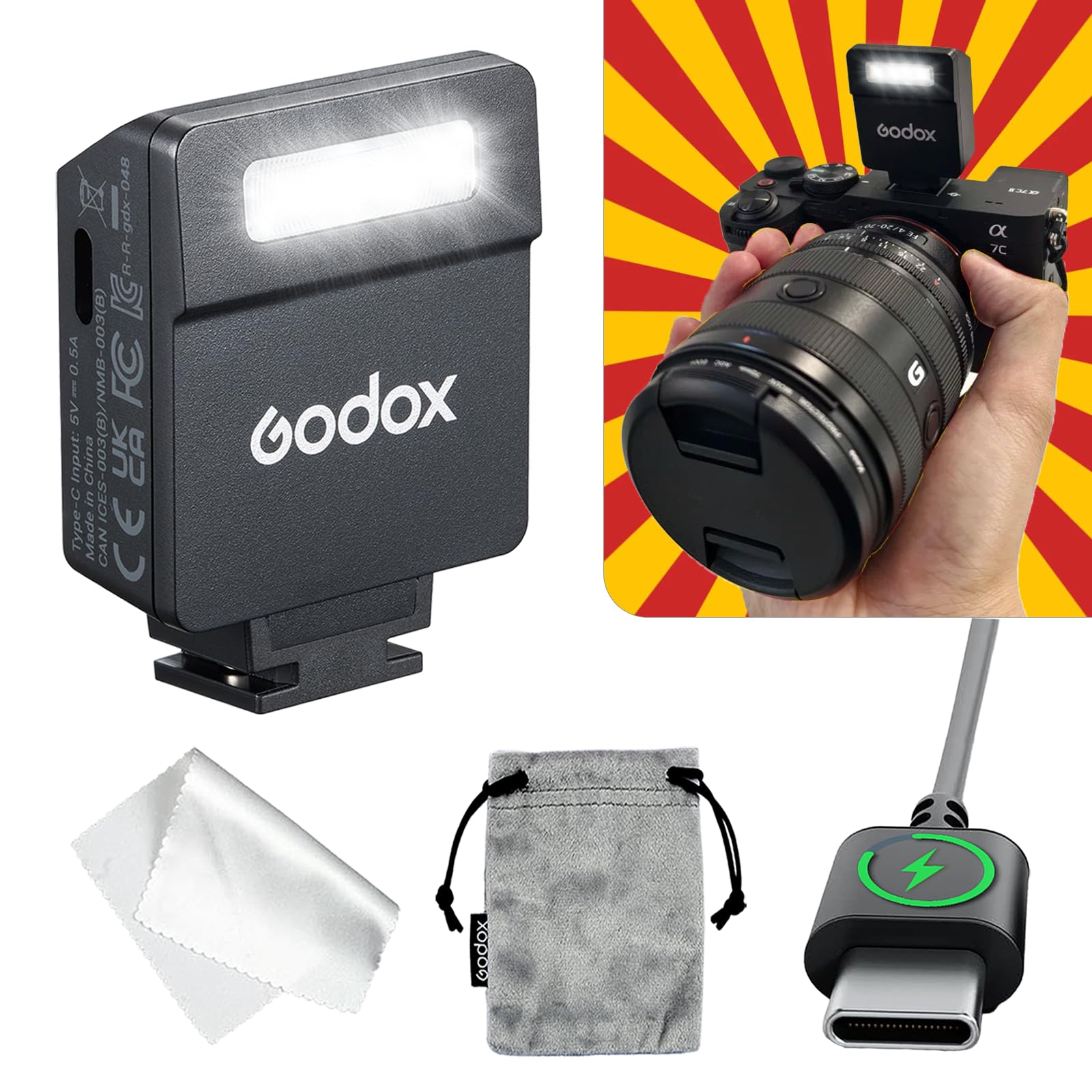 Foto 2 pulgar | Cámara Flash Godox Im22 Gn10/470 Mah Con Carga Tipo C - Venta Internacional.