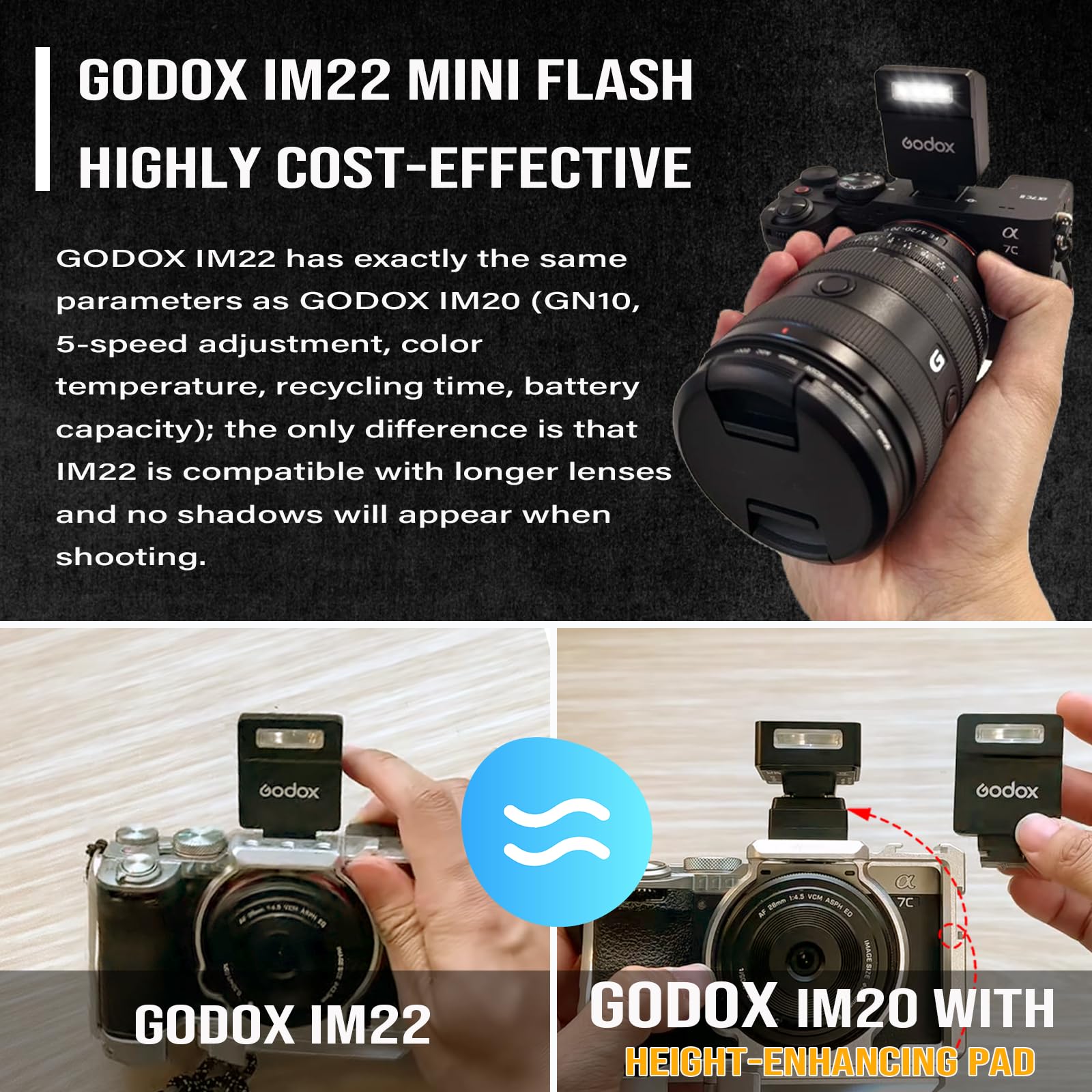 Foto 3 pulgar | Cámara Flash Godox Im22 Gn10/470 Mah Con Carga Tipo C - Venta Internacional.