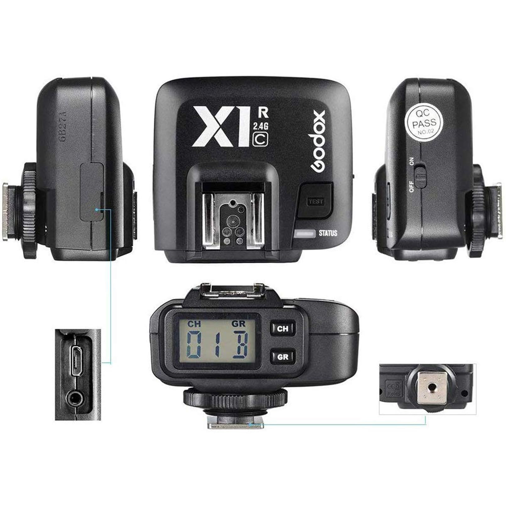 Foto 4 pulgar | Receptor De Flash Inalámbrico Godox X1r-c Para Canon - Venta Internacional.