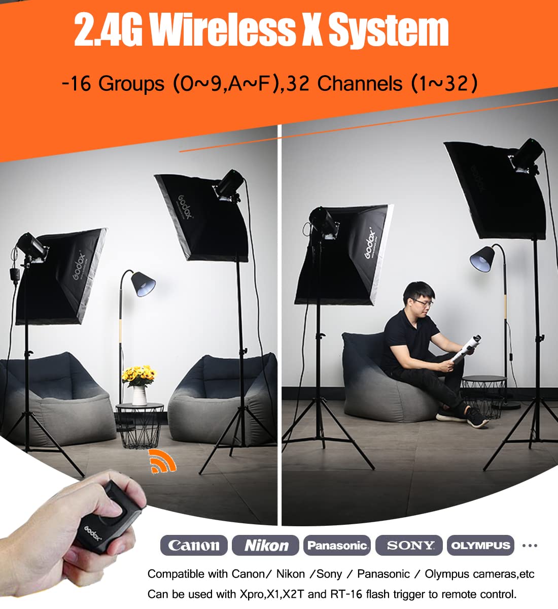 Foto 4 pulgar | Kit De Flash Estroboscópico De Estudio Godox Ms300 De 600 W Con Softbox Y Más - Venta Internacional.