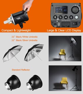 Foto 6 | Kit De Flash Estroboscópico De Estudio Godox Ms300 De 600 W Con Softbox Y Más - Venta Internacional.
