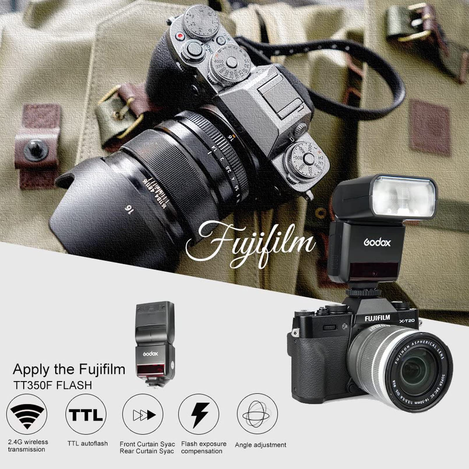 Foto 2 | Cámara Flash Godox Tt350f 2.4g Inalámbrica Gn36 Hss 1/8000s Ttl - Venta Internacional.