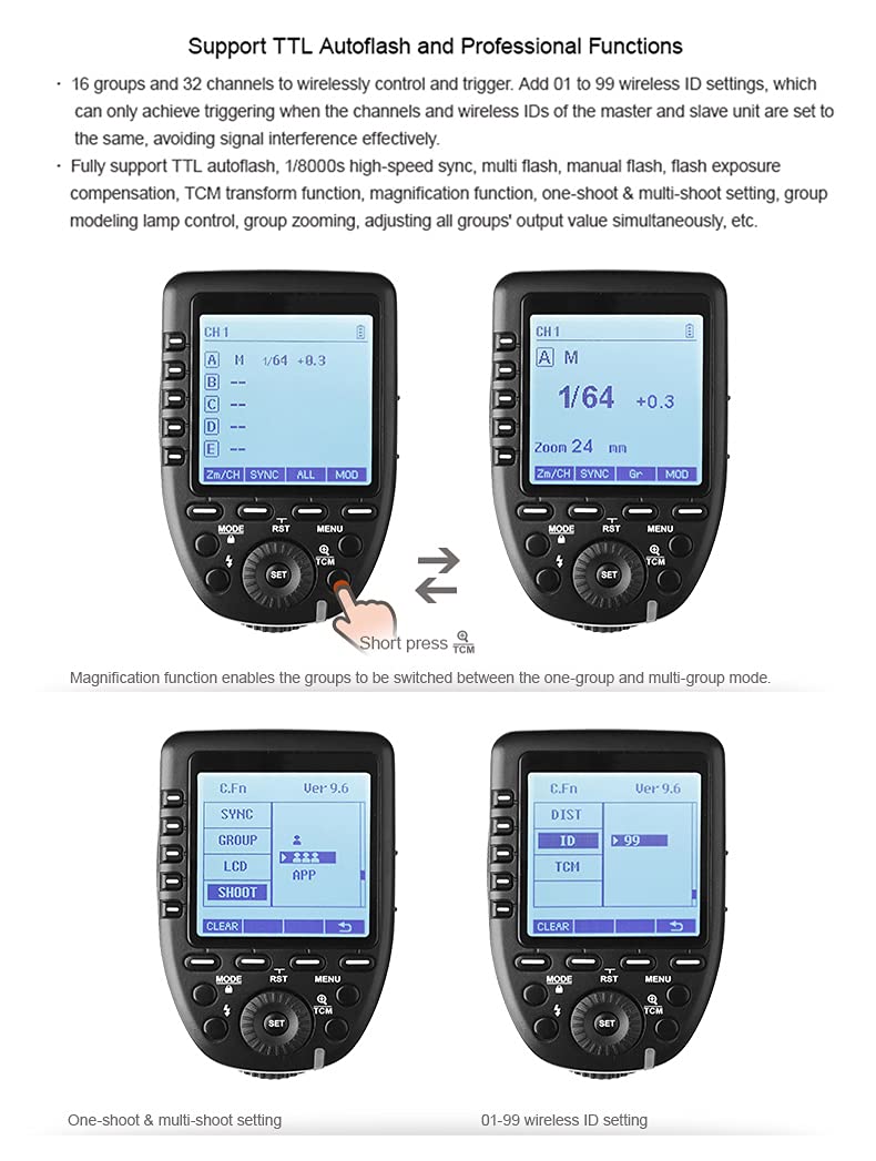 Foto 4 pulgar | Disparador De Flash Inalámbrico Godox Xpro-s Ttl Para Sony A77 Ii, A99 - Venta Internacional.
