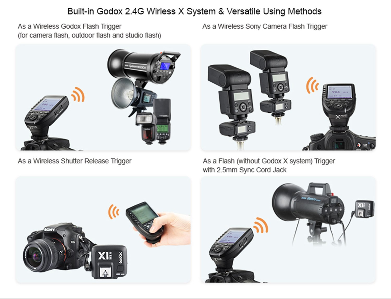 Foto 5 | Disparador De Flash Inalámbrico Godox Xpro-s Ttl Para Sony A77 Ii, A99 - Venta Internacional.