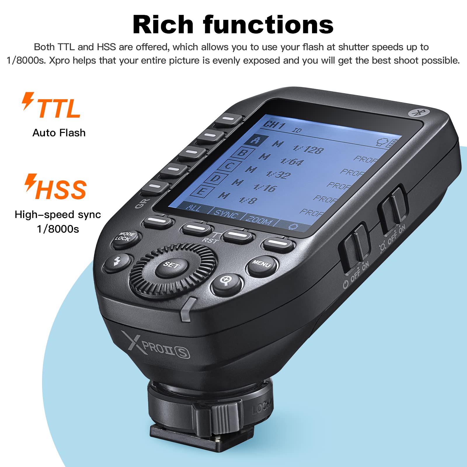 Foto 2 | Transmisor Flash Trigger Godox Xproii-s Para Cámaras Sony - Venta Internacional.