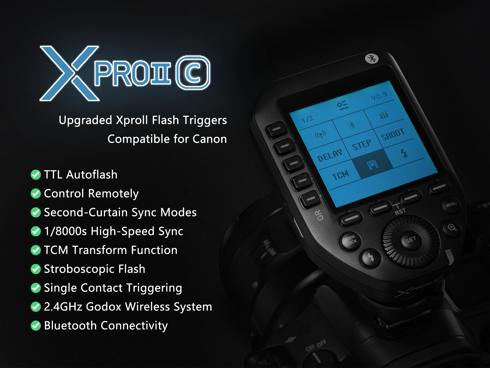 Foto 3 pulgar | Disparador De Flash Inalámbrico Godox Xproii-c Ttl Compatible Con Canon, Transmisor De Flash Inalámb - Venta Intern