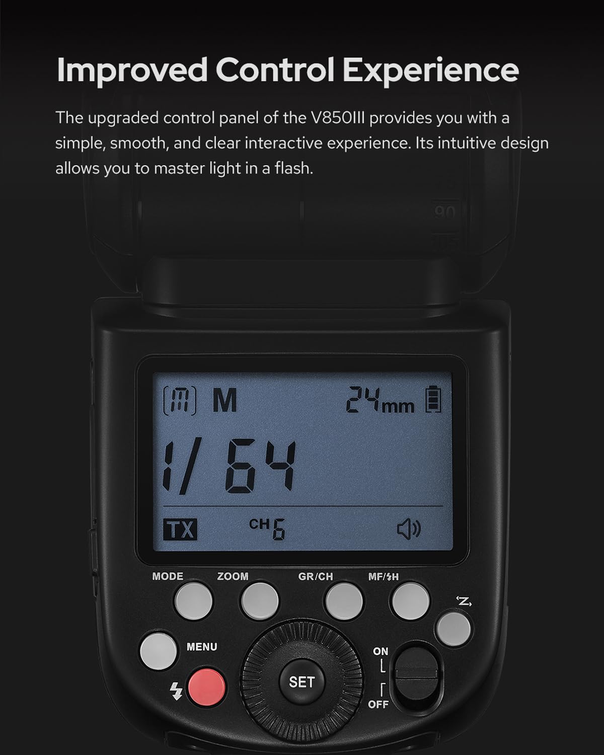Foto 6 pulgar | Flash Godox V850iii 2.4g Gn60 Hss 1/8000 S Con Batería De 2600 Mah - Venta Internacional.