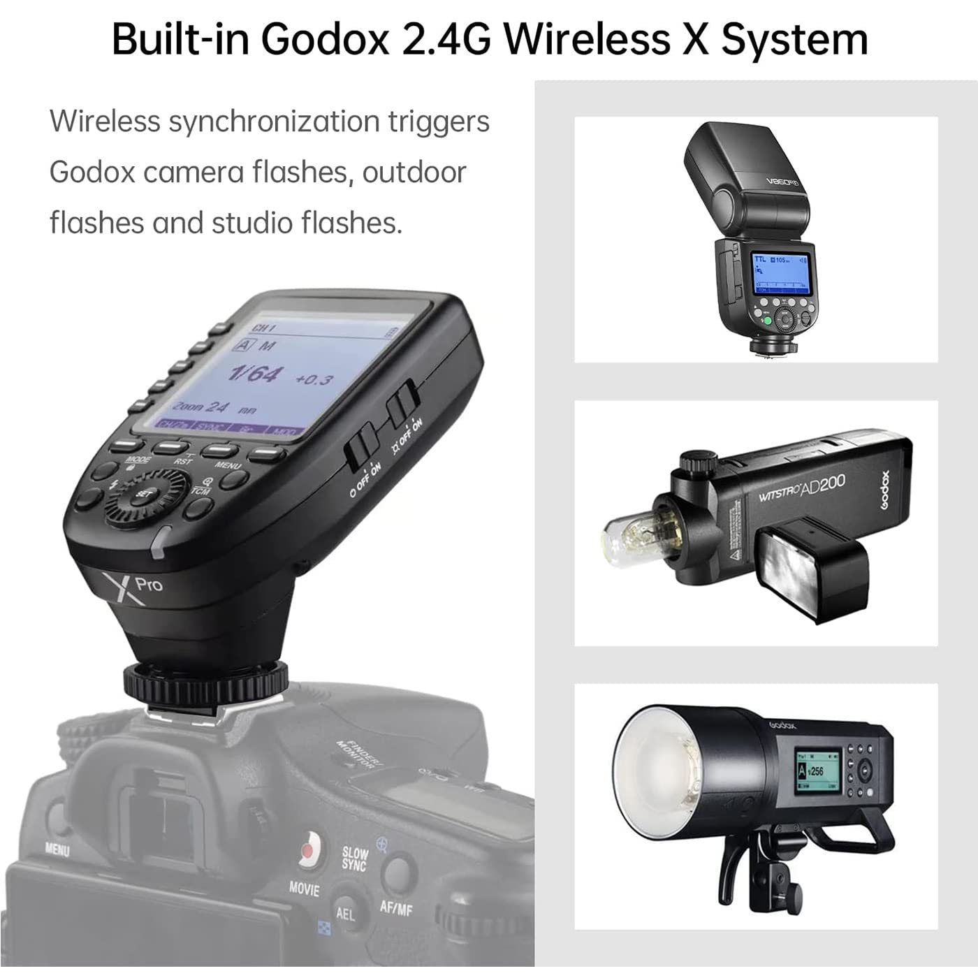 Foto 4 pulgar | Disparador De Flash Godox Xpro-s Para Sony Ttl 2.4g Wireless - Venta Internacional.