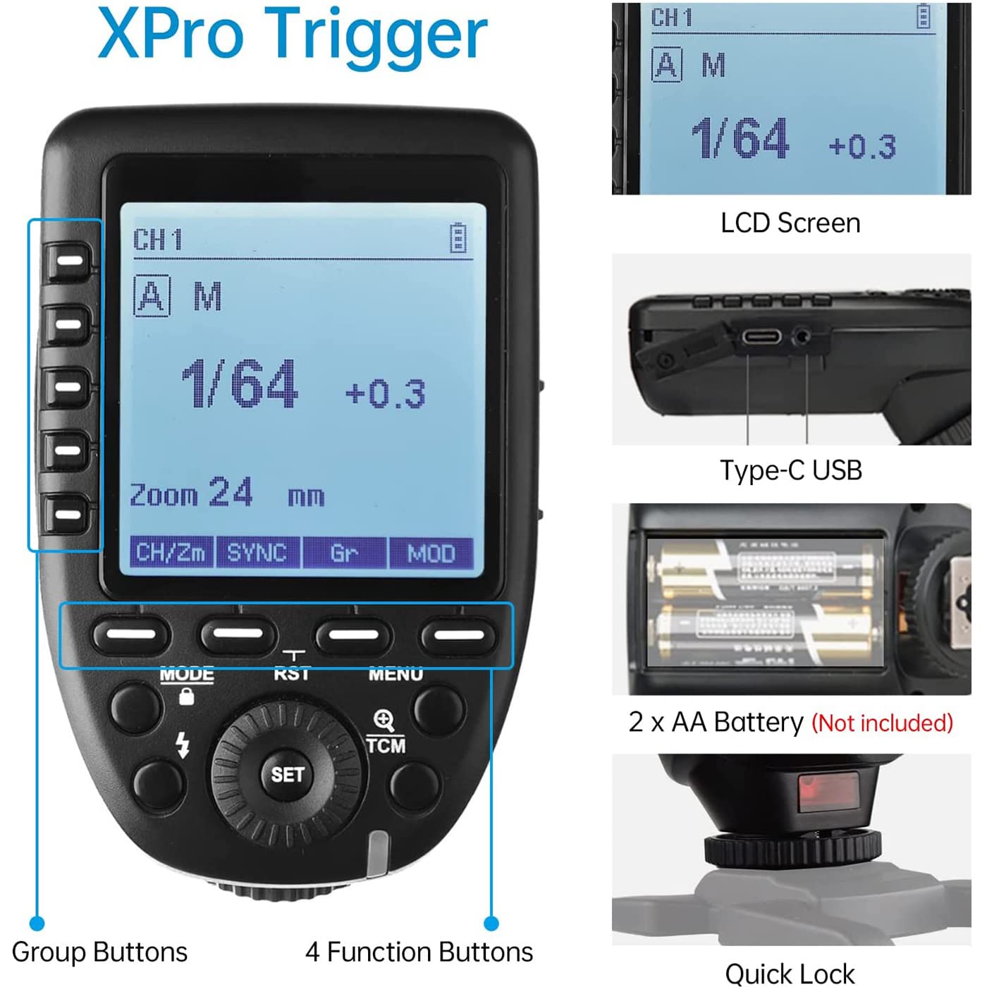 Foto 5 pulgar | Disparador De Flash Godox Xpro-s Para Sony Ttl 2.4g Wireless - Venta Internacional.