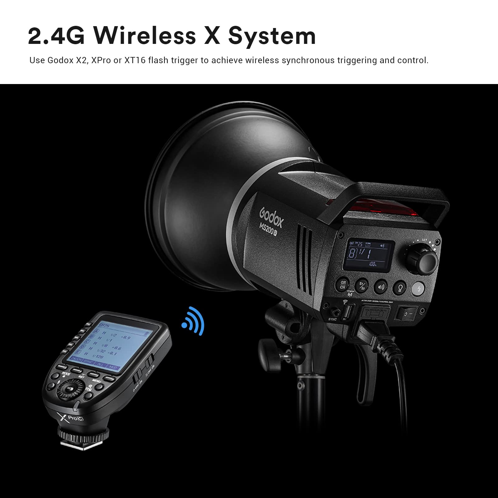 Foto 5 pulgar | Sistema X Inalámbrico Studio Flash Strobe Godox Ms300-v, 300 W, 2,4 G - Venta Internacional.