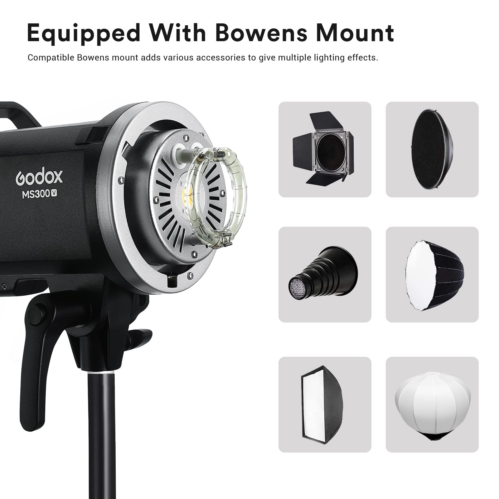 Foto 5 | Sistema X Inalámbrico Studio Flash Strobe Godox Ms300-v, 300 W, 2,4 G - Venta Internacional.