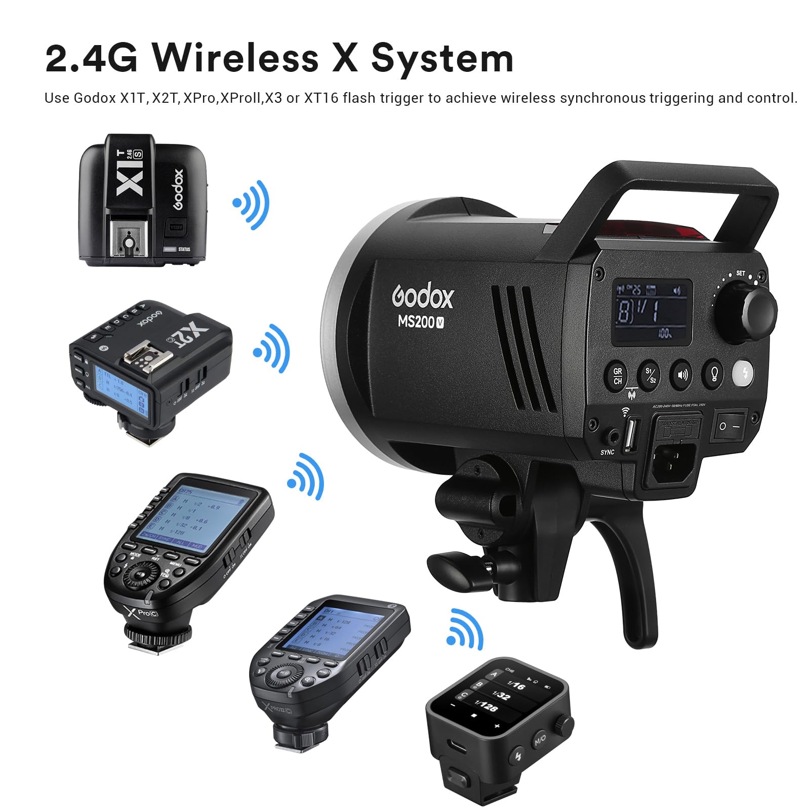 Foto 6 pulgar | Linterna Estroboscópica De Estudio Godox Ms200 V Ms200 V 200 W 110 V - Venta Internacional.