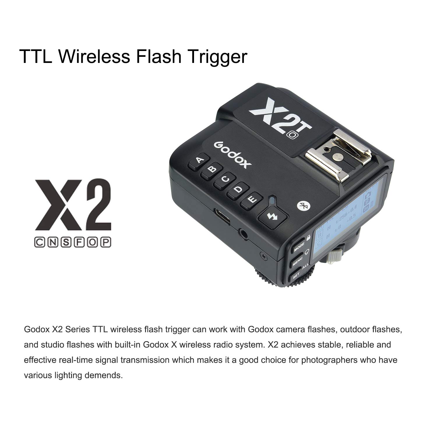 Foto 2 | Disparador De Flash Inalámbrico Godox X2t-o Ttl Para Olympus Panasonic - Venta Internacional.