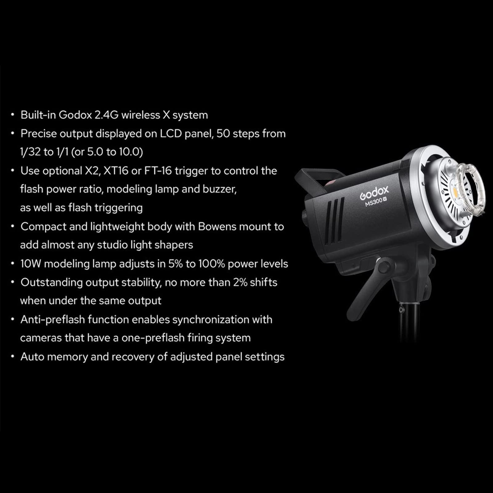 Foto 6 pulgar | Flash Estroboscópico De Estudio Godox Ms300v Ms300-v 300w Gn58 - Venta Internacional.