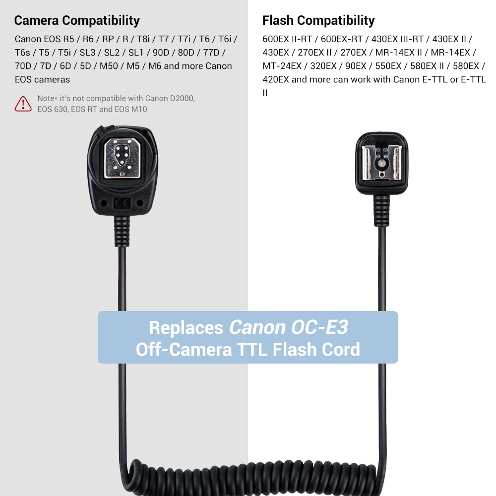 Foto 8 pulgar | Cable Ttl Con Flash Fuera De Cámara Jjc Para Canon R5 R6 Rp - Venta Internacional.
