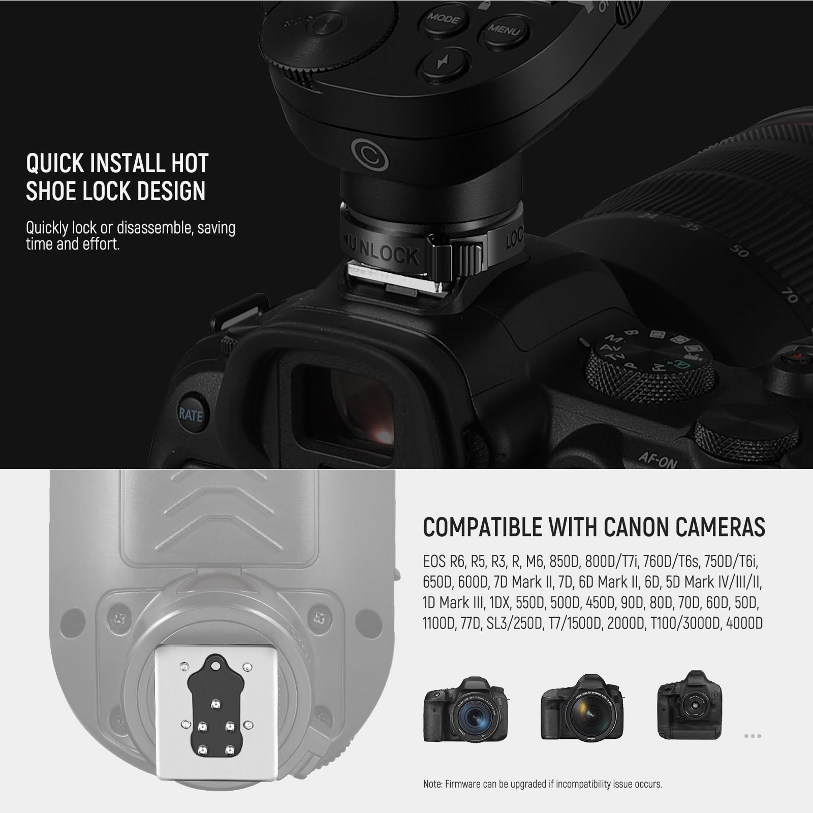 Foto 7 | Disparador De Flash Neewer Qpro-c Ttl Inalámbrico Para Cámaras Canon - Venta Internacional.