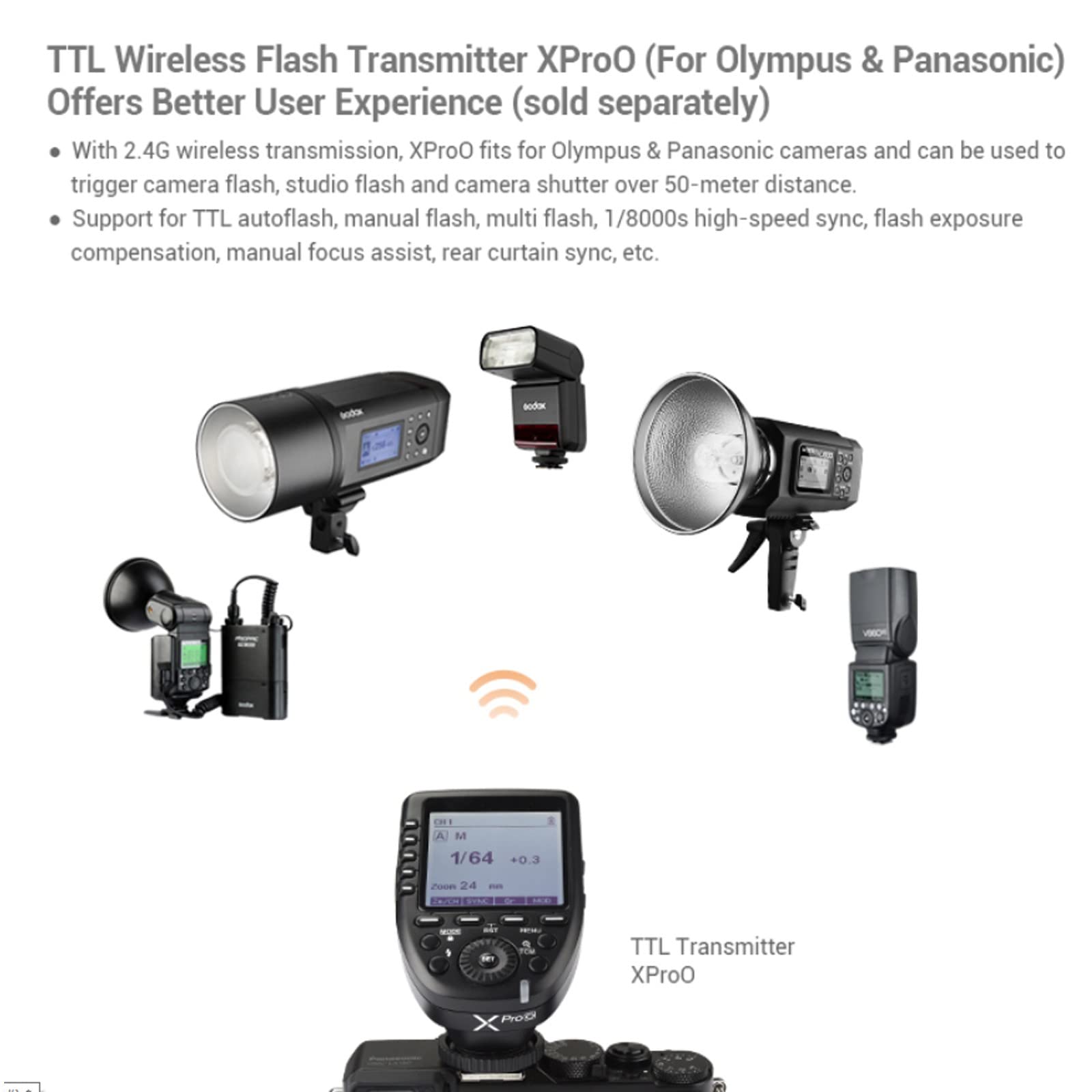Foto 4 | Cámara Flash Godox V350o Ttl Gn36 Hss Para Olympus Panasonic - Venta Internacional.